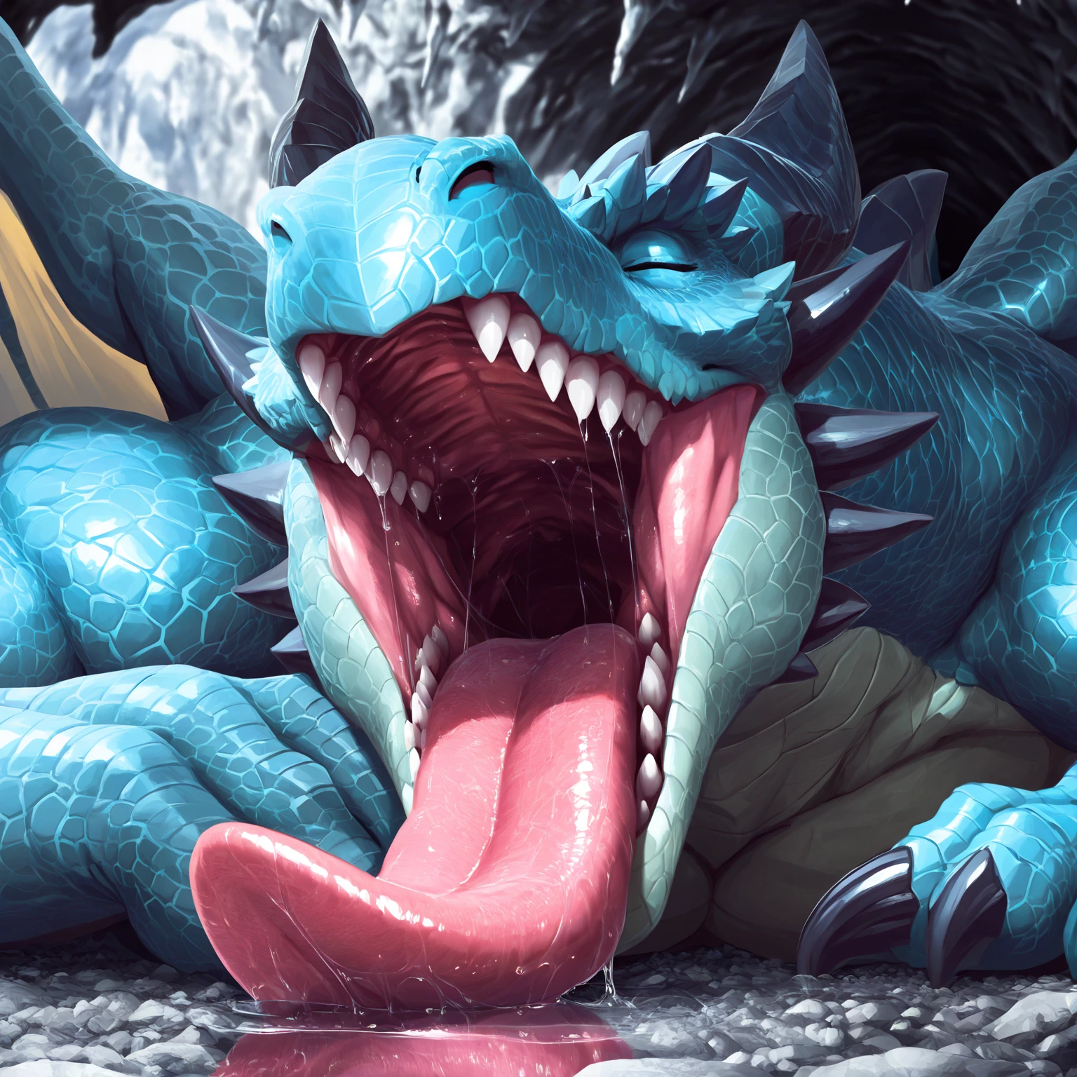 (best quality:1.4),(slit:1.2),( exveemon:1.4),(:1.4),( :1.4),(hyper huge long :1.4),(beautiful_:1.4),(slender:1.4),(abs:1.4),(veiny :1.4),(veiny body:1.4),(excessive :1.0),(pojecile :1.0),( on body:1.4),( on face:1.4),( in mouth:1.2),( on chest:1.2),(excessive sweat:1.4),(excessive drooling:1.4),(outdoor,wide shot,full body:1.4)