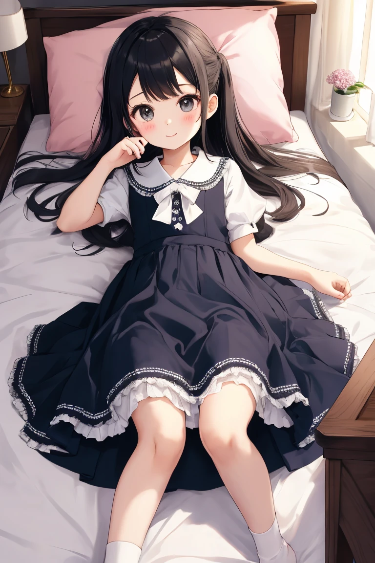 wet white  maid cute girls,on bed.