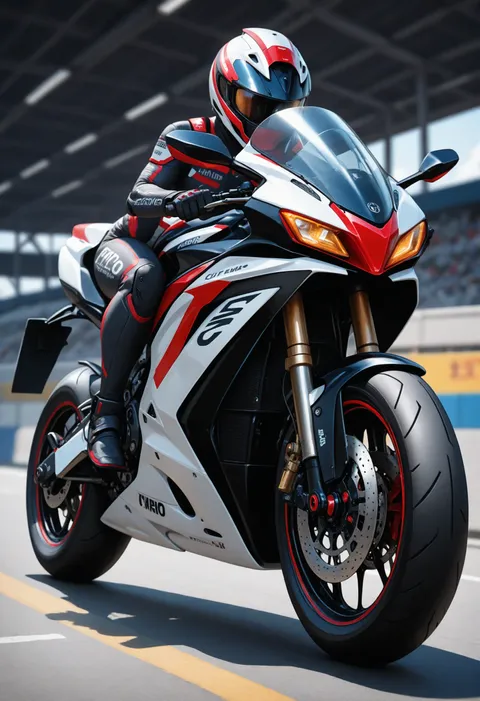 Sepeda balap dengan pengendara