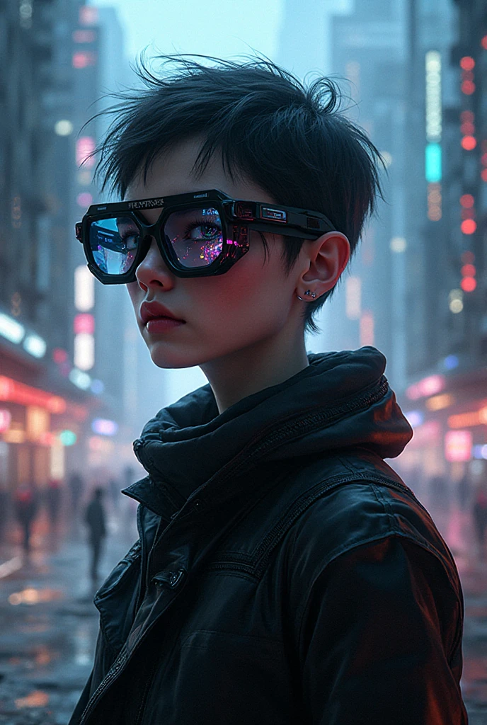Slavic Matrix Young Russian Matrix with glasses - SeaArt AI