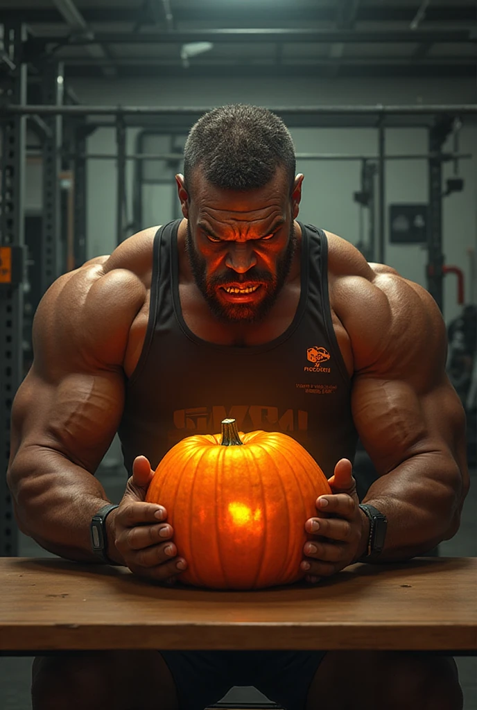 , ((((High resolution, best quality, masterpiece, high detailed)))), 
((pumpkin Head)), (man with a pumpkin head), musclegut, Male, (human body), (dark skin:1.8), glowing eyes, 
((((Sweaty)))), (((wet))), (((saliva))), (((embarrassed))), ((blush)), (oily body),
BREAK ( everywhere,  on abs,  on body,  on face,  on chest,  on legs,  on arms,  on :1.8), 
(((()))), clothes, ((torn clothes)), 
moonlight, halloween, (((Cemetery at night))), 
,(),((())),
