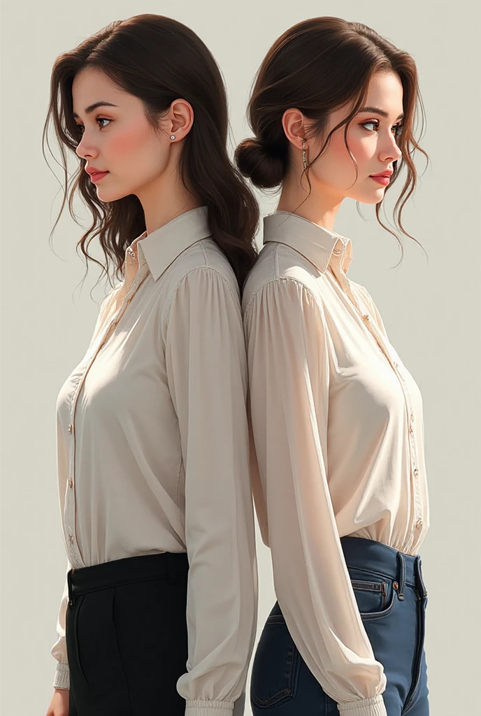 Please create an image of two women. First, a stunning beauty who is half French and half Japanese. She has an exceptionally beautiful face, with striking blue eyes and long, straight blonde hair. She wears a cute dress and has a smiling expression. The second woman has an ordinary appearance with bright brown bobbed hair. She wears a T-shirt and a . The composition should depict them facing each other, engaged in an argument. The beauty should be on the left, and the other woman on the right, slightly apart, with their eyes locked in a heated exchange. One of them has crossed arms and appears angry. The background is a university classroom