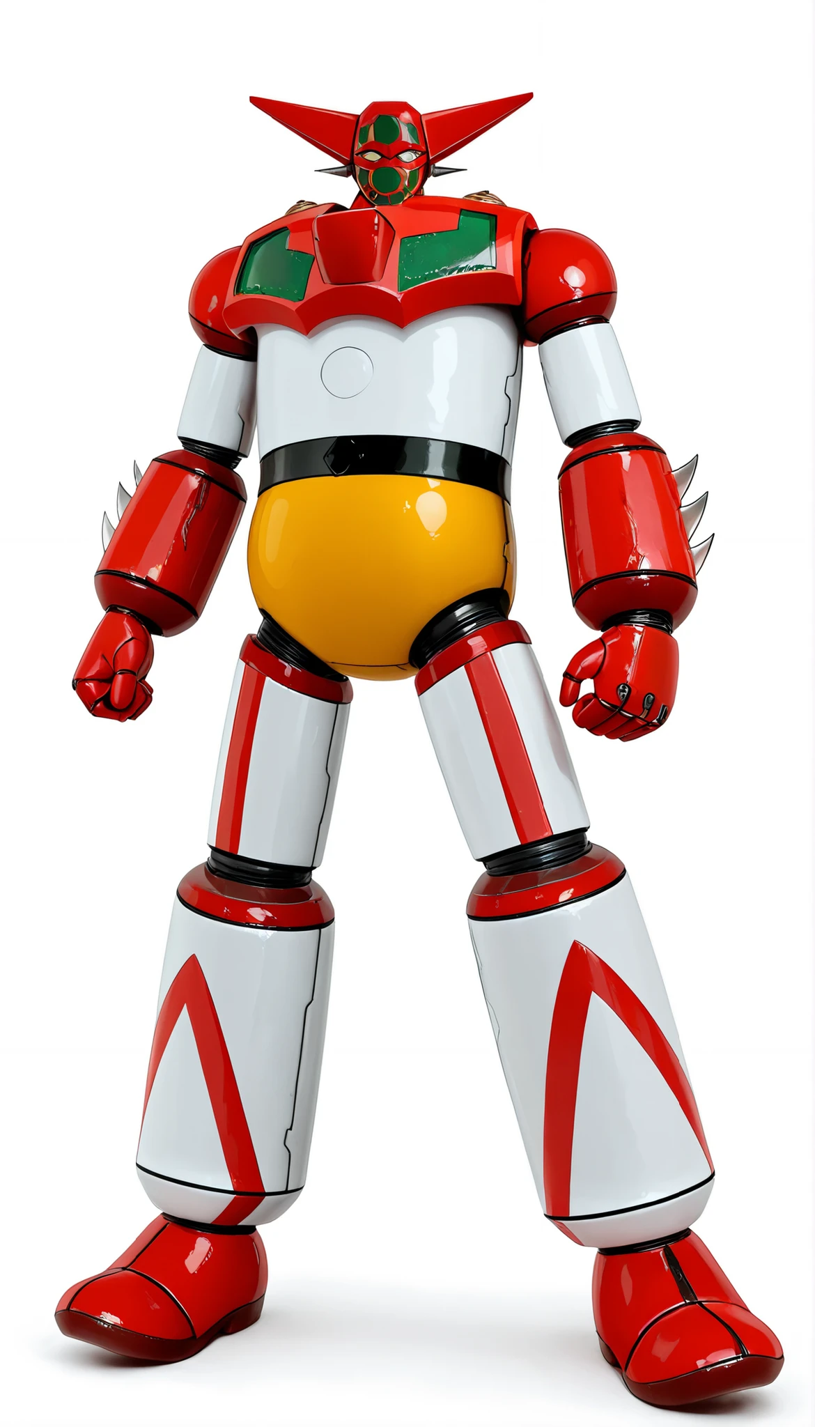 Getter Robo、standing confidently、white background