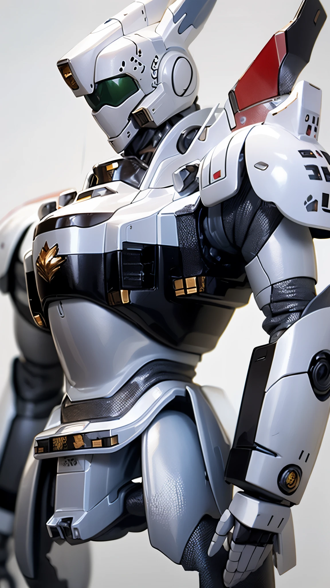 masterpiece,Highest Quality,Super Detailed,high resolution,high resolution,4K,4K portrait,8k,8K ,Unity 8Kの壁紙,extremely detailed CG Unity 8Kの壁紙,realistic,Original photo,Portrait Photo,photorealistic,Gloss、metallic、metal parts、Texture、hydraulic cylinder、Intricate Details,standing confidently、lower back、Full Body、 Photo by Pro ,Accurate anatomy,(((Perfect replica))),(((simple white background))),(((upper body))),AV-98