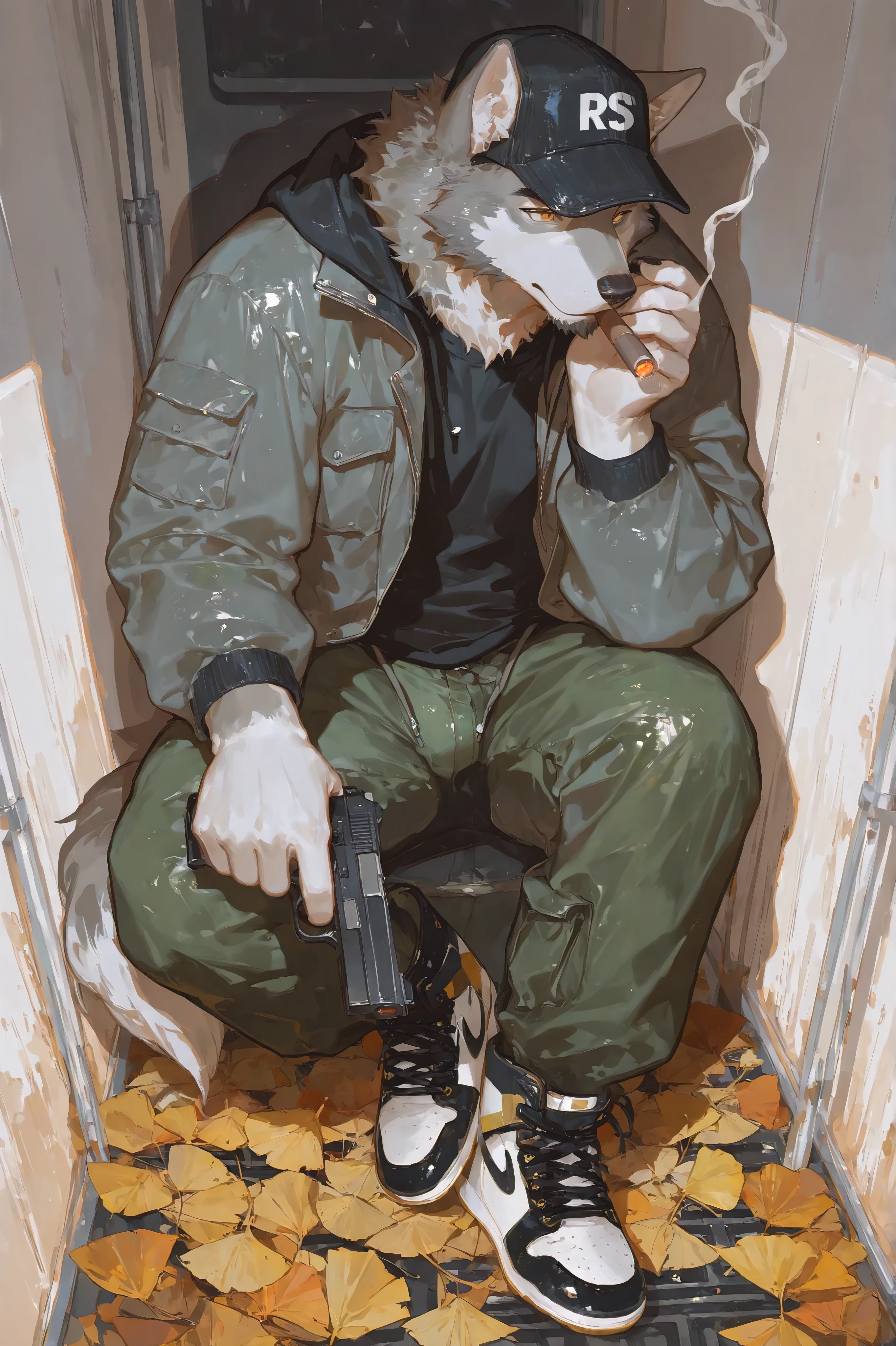 score_9, score_8_up, score_7_up, score_6_up BREAK furry, anthro, source furry, uploaded on e621 BREAK barcode tattoos, (robot, android, mechabare:1.6, severed limbs, severed arms,, severed body, severed belly, destroyed belly, , amputee, dismembered, dismemberment, broken, damaged, heavily damaged, destroyed), solo, male, adult, extremely muscular, muscle, fox, yellow fur, white chest fur, short messy dark blue hair, detailed eyes, hard , cargo shorts, component, mechanical parts, mechanical component, lying, lying on the ground, leaning back to box, pile of trash, in the trash dumping ground, trash dumping ground background, angry expression, looking away, BREAK good quality, best quality, high quality, high definition, hd, 4k, 8k, masterpiece, intricate, extremely intricate, intricate details