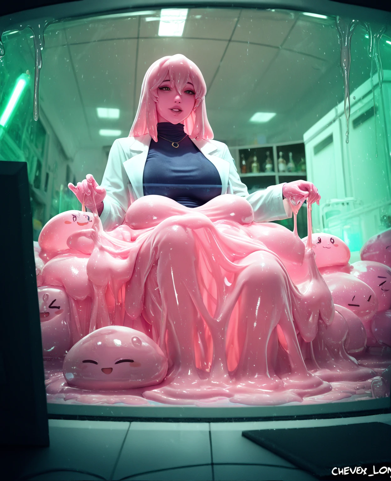 a young woman, Taylor Swift, age 25, , covered in , experiencing an extreme , in an alien slime pit, being repeatedly  by tentacle , extreme , impaled all the way through  to mouth, belly bulge, highly detailed, cinematic lighting, photorealistic, digital art, dark fantasy, horror, surreal, hyper detailed