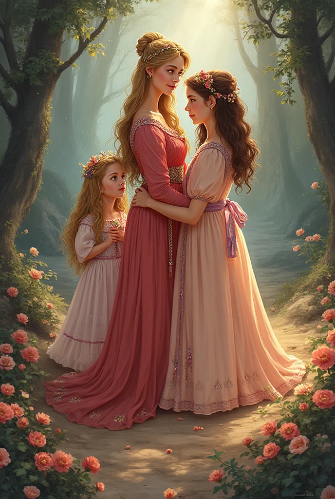 Ill/illustration for the fairy tale The Scarlet Flower