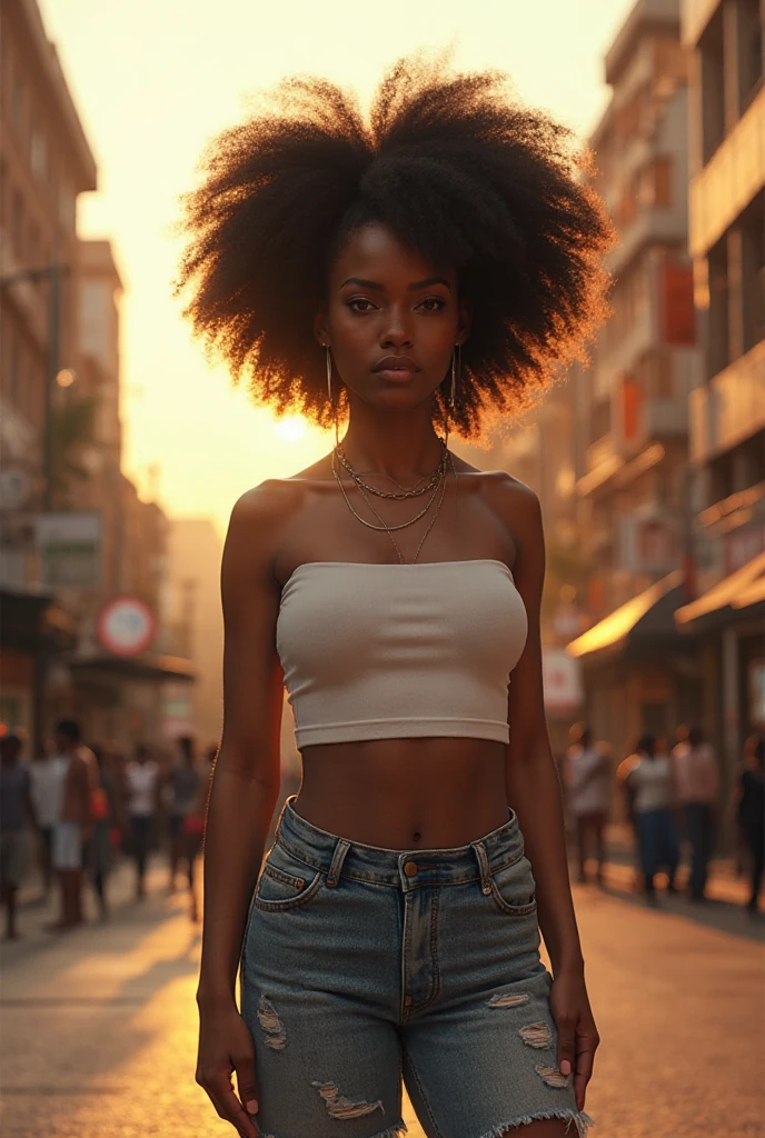 A Beautiful eighteen years old somali women, solo, small breasts, , rear view, on the street