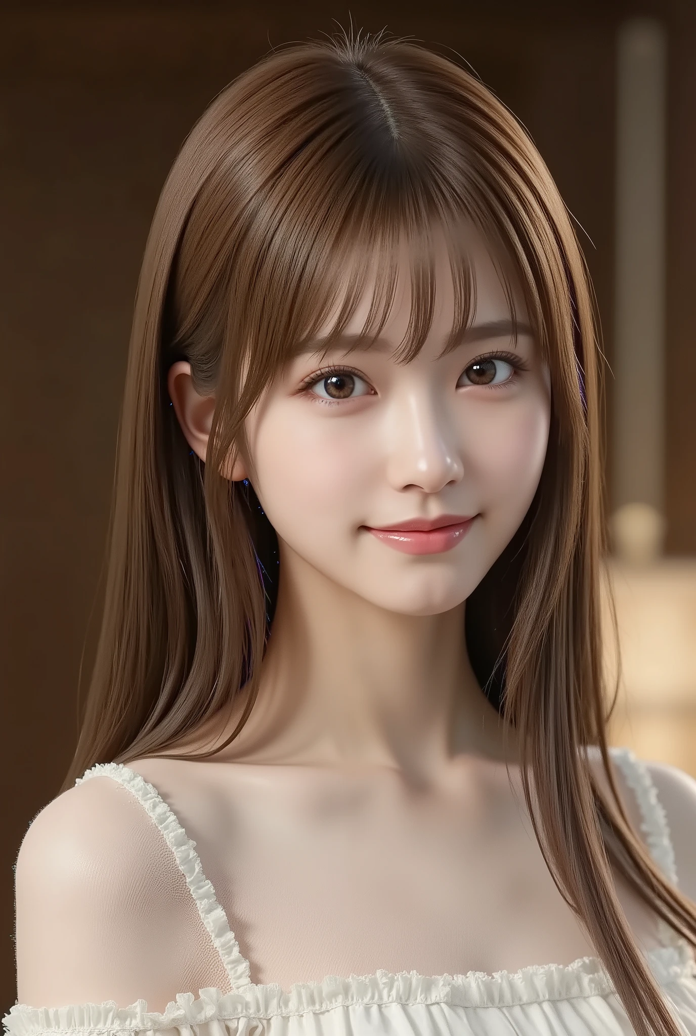 1girl, long hair, straight hair, bungs, from front, full body