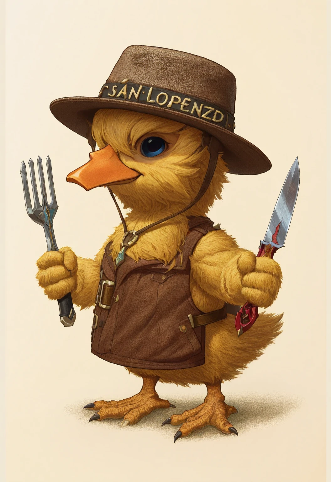 cartoon of a chicken with a gun and a gun in its hand, character design police man, mascot illustration, character design police man!!, anthropomorphized chicken, video game character concept, character design contest winner, unrealistic character concept, duke nukem art style, comic character design, robocop duck, character design concept, armed, game character design
