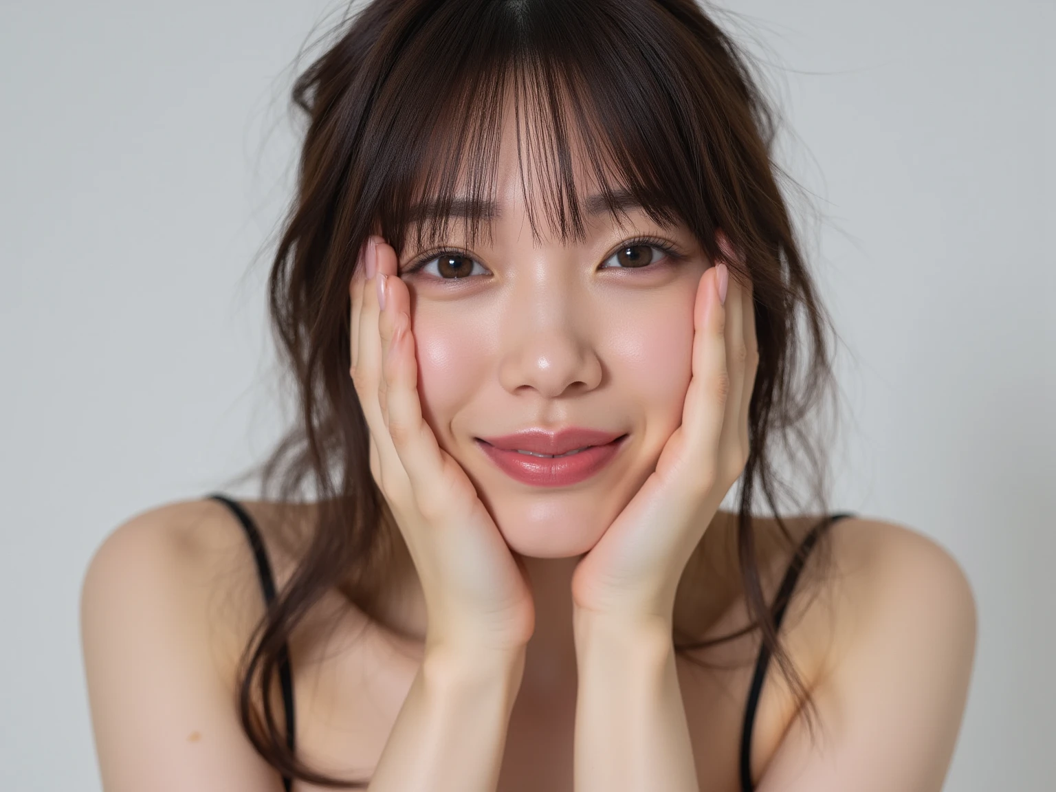 Japanese、60 years old、Middle-aged women、Mature Woman、Mature Woman、Five fingers、smile、