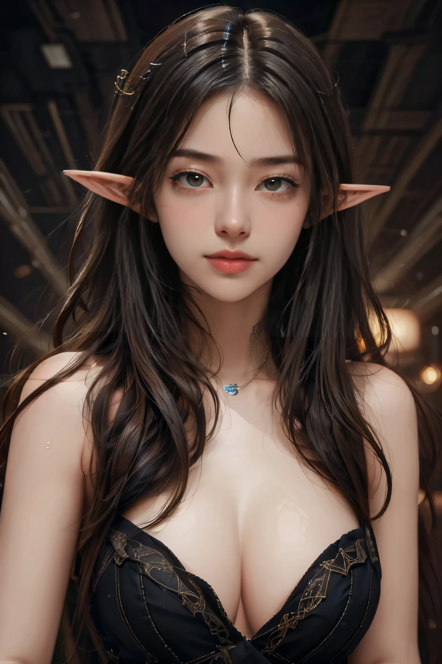 Ultra-detailed complex 3D rendering of the face, (Colossal: 8.8), (masterpiece, top quality, octane rendering, 8K), glamour shot full body image, very beautiful young elf, cleavage, (very detailed skin: 1.2), (exposure: 1.1), brown hair, (wearing a plummeted  of white silk: 1.5)), beautiful Caucasian woman with white skin with full soft  with big , 1 person, long braided hair, , dynamic angle, mystical expression, ultra-realistic photos, (((((portrait))),  feet, futuristic urban background, facial muscles, detailed and beautiful queen crown, in the style of Marvel Comics, ArtStation trends, clear focus, studio photography, intricate details, very detailed, detailed red eyes, very detailed, Sharp Focus, Digital Rendering, Professional, Abs, Dark Grey Background, Shot with Canon EOS R 6, ((((( Pose)))),