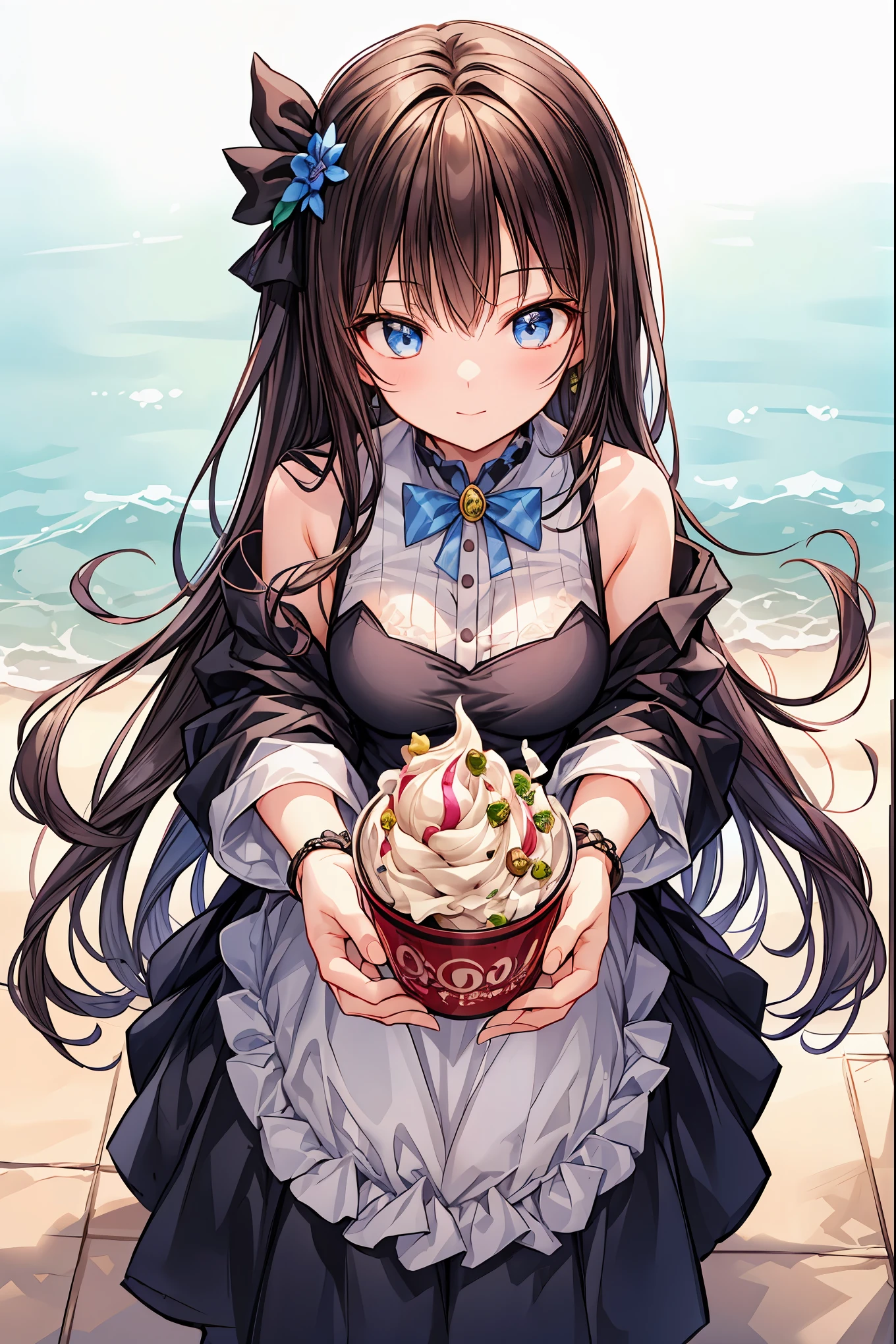 ((((soft serve)))),high school girl, blazer,Veil in the hair,((Fine Dining Shop)),fortune telling after eating, Fortune Teller,(( Fortune Tellerの神秘的な衣装)),((from above:1.2)),high-end restaurant,Late Night,High Quality,4K resolution,HD,extreme detail depiction,Realistic,Textures Like the Picture,studio lighting,Natural Bokeh ,dramatic lighting,mysterious atmosphere,Occult,secret fortune-telling,astrology,Fortune telling ceremony, Fortune Tellerの結晶玉,Fortune telling accessories,Night view,All,neon sign,high-density colors,bright colors,beautiful eyes,A delicate smile,Textured Skin,masterpiece,Kilo,best quality,gentle and beautiful woman,