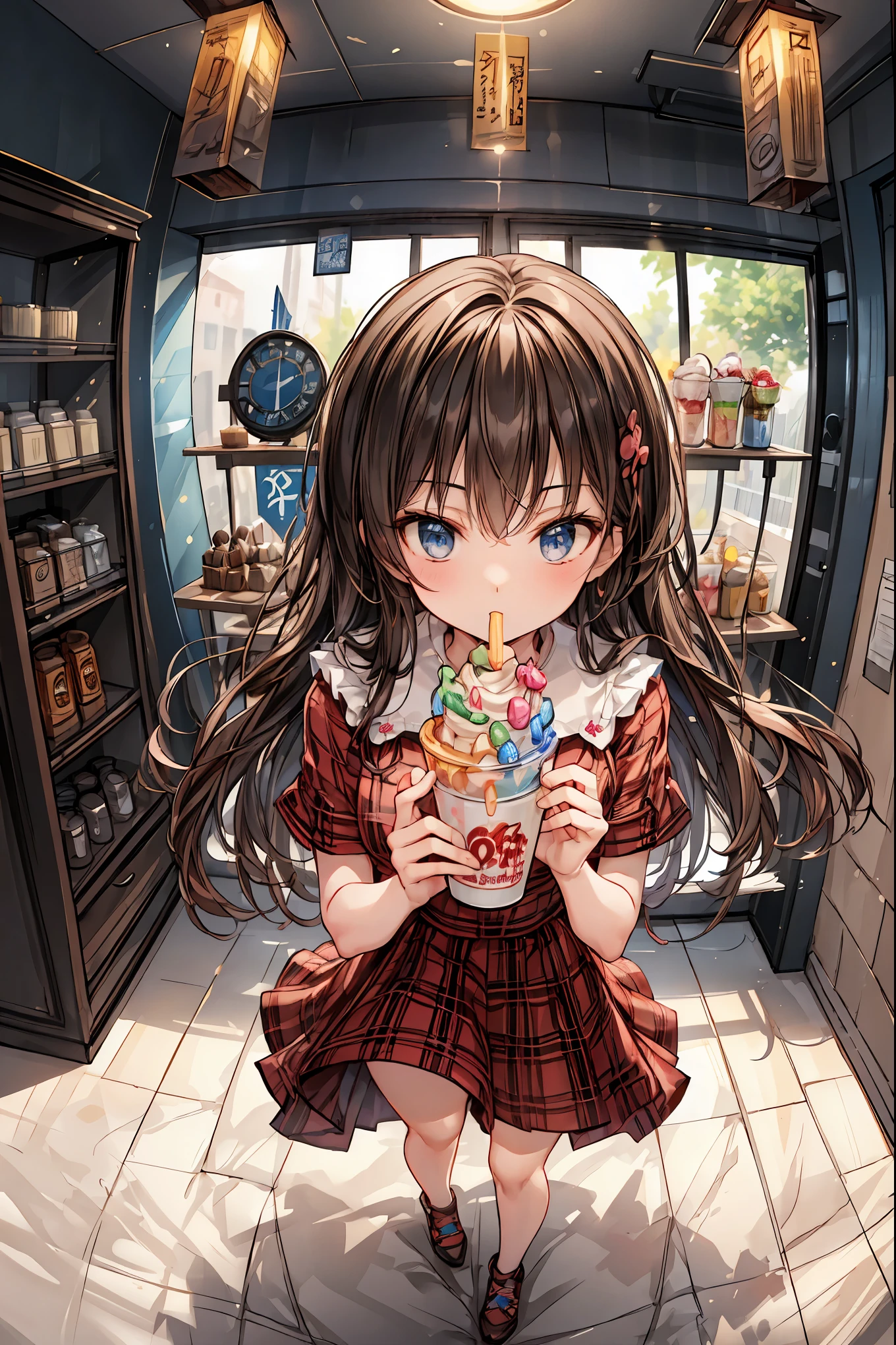 ((((soft serve)))),high school girl, blazer,Veil in the hair,((Fine Dining Shop)),fortune telling after eating, Fortune Teller,(( Fortune Tellerの神秘的な衣装)),((from above:1.2)),high-end restaurant,Late Night,High Quality,4K resolution,HD,extreme detail depiction,Realistic,Textures Like the Picture,studio lighting,Natural Bokeh ,dramatic lighting,mysterious atmosphere,Occult,secret fortune-telling,astrology,Fortune telling ceremony, Fortune Tellerの結晶玉,Fortune telling accessories,Night view,All,neon sign,high-density colors,bright colors,beautiful eyes,A delicate smile,Textured Skin,masterpiece,Kilo,best quality,gentle and beautiful woman,