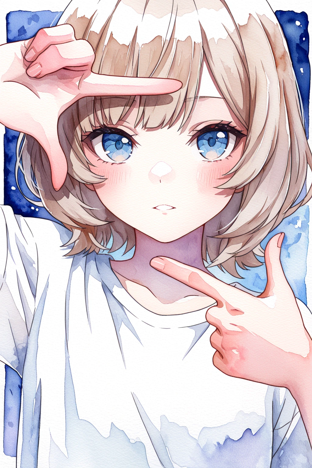 gonzarez, masterpiece, Serenaj, 1girl,l solo, 
 blue eyes, blonde hair, medium hair, open eyes , v neck rib knit sweater, club