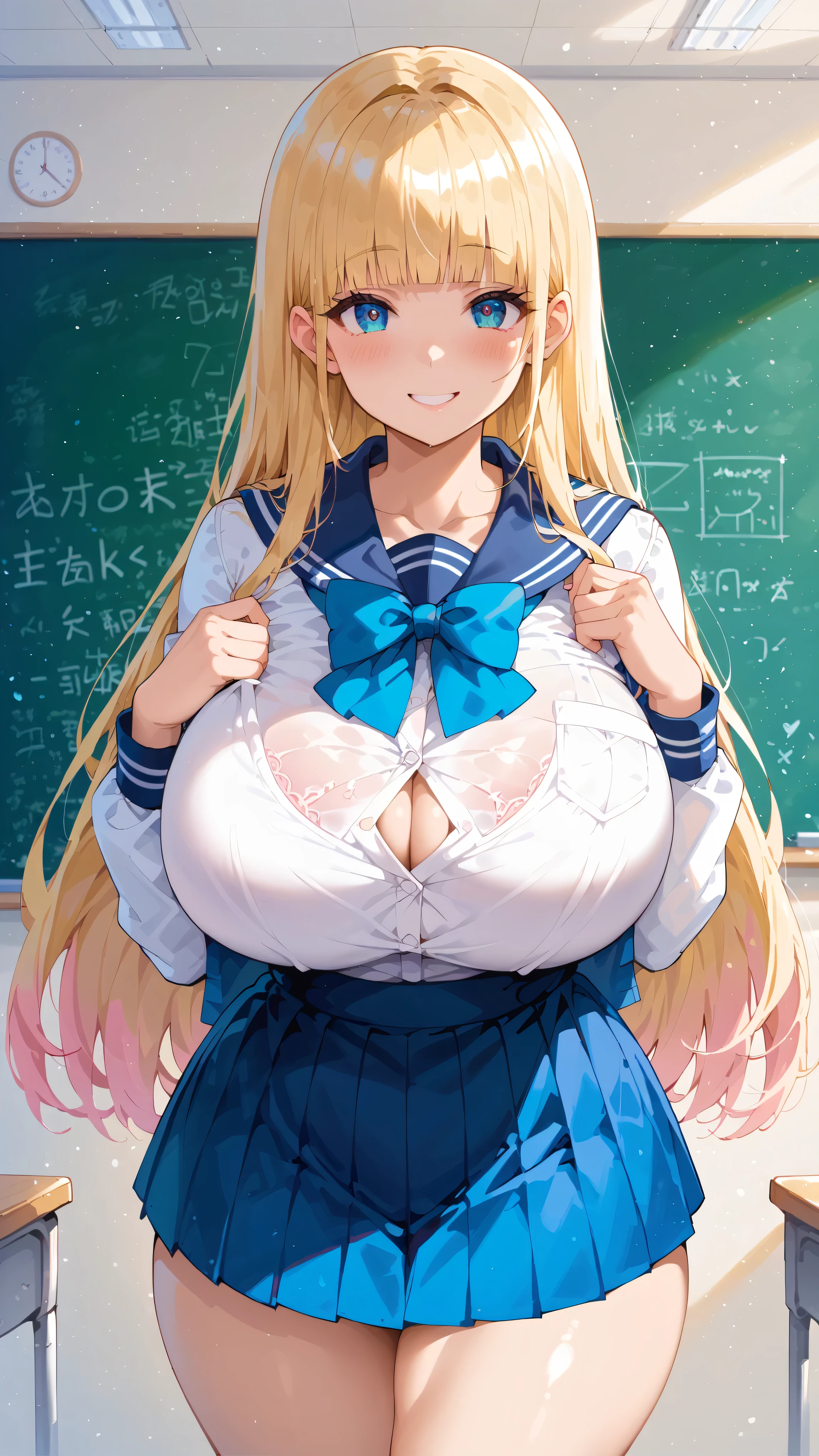 score_9, score_8_superior, score_7_superior,Mechanical demon woman、score_9, score_8_up, score_7_up, score_6_up, score_5_up, score_4_up, Masterpiece, Detail, Beautiful Cute Girl, Detailed, Best Quality, Perfect Anatomy, Super Detailed Skin, Eurasian girl, (25 years old), (huge breasts), blush, smile, in classroom, Sailor school uniform,, from side、Detailed mechanical body、Detailed gears、、、, blunt bangs、,(( Ideal body type、Big Breasts、、,A big scarf , ,huge breasts 、 、、 , thick thighs , Thick arms, ,plump,,Tiny and detailed waist、、mecha、DonMSt34mPXL、Cowboy Shot、(8k,  top quality,  clear ,  top quality,   Ultra High Resolution ,  super detailed, Accurate,   high detail ,   high resolution icon ,detailed face ,  beautiful eyes,  ultra detail), (1 person, loli:1.5), (Lolita fashion、cute micro-mini skirt), (Beautiful light blue eyes, Innocent Smiles  ), (blunt bangs,  blonde alone , long hair is fluffy), (big breasts:1.5, has thick thighs:1.2), English garden, (cowboy shot ),(chubby, anime style:1.5),(((panchira))), 