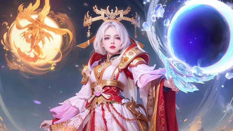 a close up of a woman, blue hair, big , shadowbringers cinematic, 4 k detail fantasy, a beautiful fantasy empress, game cg, xianxia fantasy, xianxia hero, 2. 5 d cgi anime fantasy artwork, cinematic goddess close shot, ruan jia and artgerm, wow 4 k detail fantasy, hyperdetailed fantasy character
