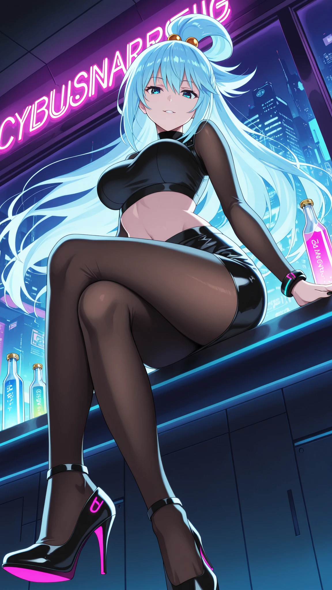 ((Highest quality、masterpiece、Anime Style、Highest quality、High resolution、8k、detailed、ultra-detailed:1.3))、Long legs、Sharp focus:1.2, Beautiful woman with perfect figure:1.4、(smile:1.2), double eyelid、30-year-old woman、Sexy pose、((((Shut your mouth.、One Woman、ワンピース:1.5)))),The background is tokyo