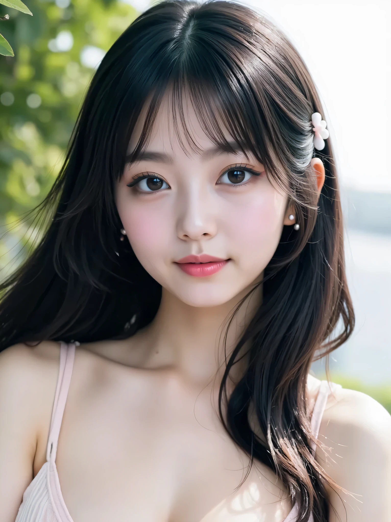 {bust closeup photo taken in a bright bedroom:1.8}},{{Highest Quality:1.8}}}, {masterpiece:1.8}, {:1.8}},,{natural makeup:1.8},{{Extremely elaborate facial eyes:1.8}, {{ Beautiful White Skin:1.8 }}}, {Professional Lighting)}},{High Accuracy Selection},{{{{Picture of a face above the chest:Nipples(red)Nipples}}}},{{one high school student:16age :(((smile))) :small breasts:Areola(Pink)Areola}},,{red頬:1.6},,{{{{smile:{big double eyelids}:{mascara}: { teardrop bag}:{{Long Lashes:1.8}}},,{{eyeshadow:0.8}},{{{{透けて見える白いタイトシャツ-Nipples:1.8}}}},{{bob cut::Princess Cut:ponytail:1.8}}