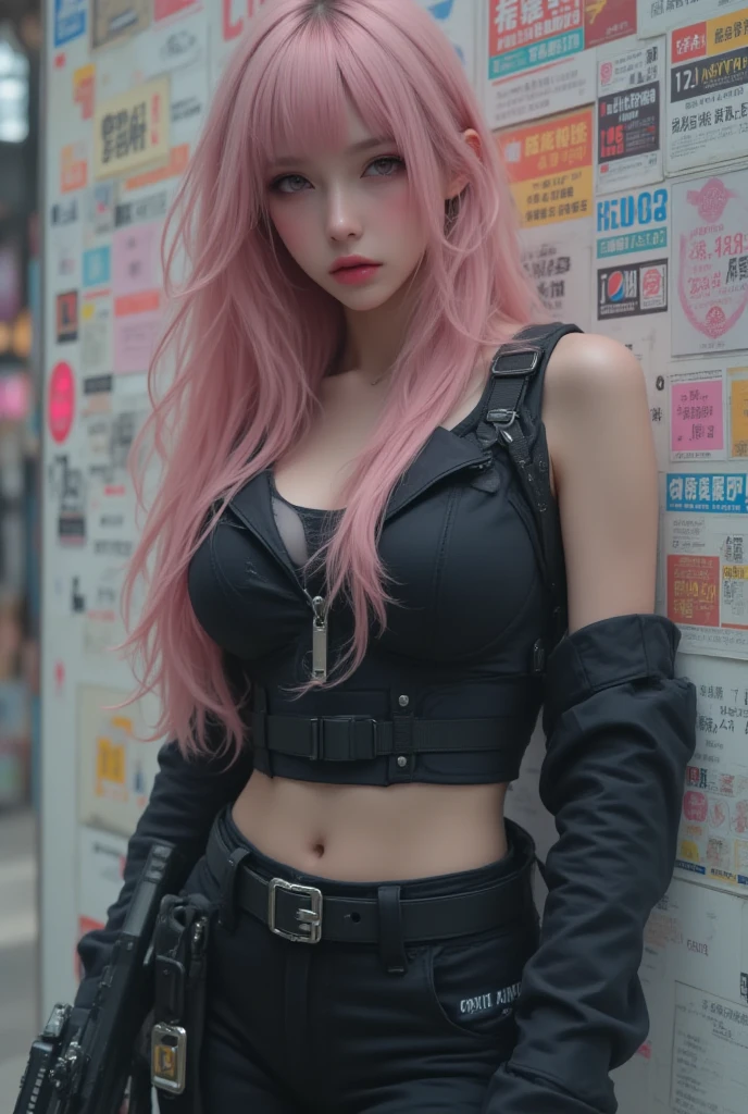 1girl, long pink hair, red horns, white collared shirt, black necktie, light smile, yellow eyes, corneo_power,, buildings,shops,town streets, dark sky, scenery,neon signs,night city, japanese lyrics,, , absurdres, detailed eyes, extremely detailed, volumetric lighting, realistic, realistic lighting, 8k, cinematic lighting, depth of field, perfect, hyper-detailed, photorealistic, ultra realistic, realistic light, hard lighting, intricate details, stop motion, tonemapping, sharp focus, hyper detailed,