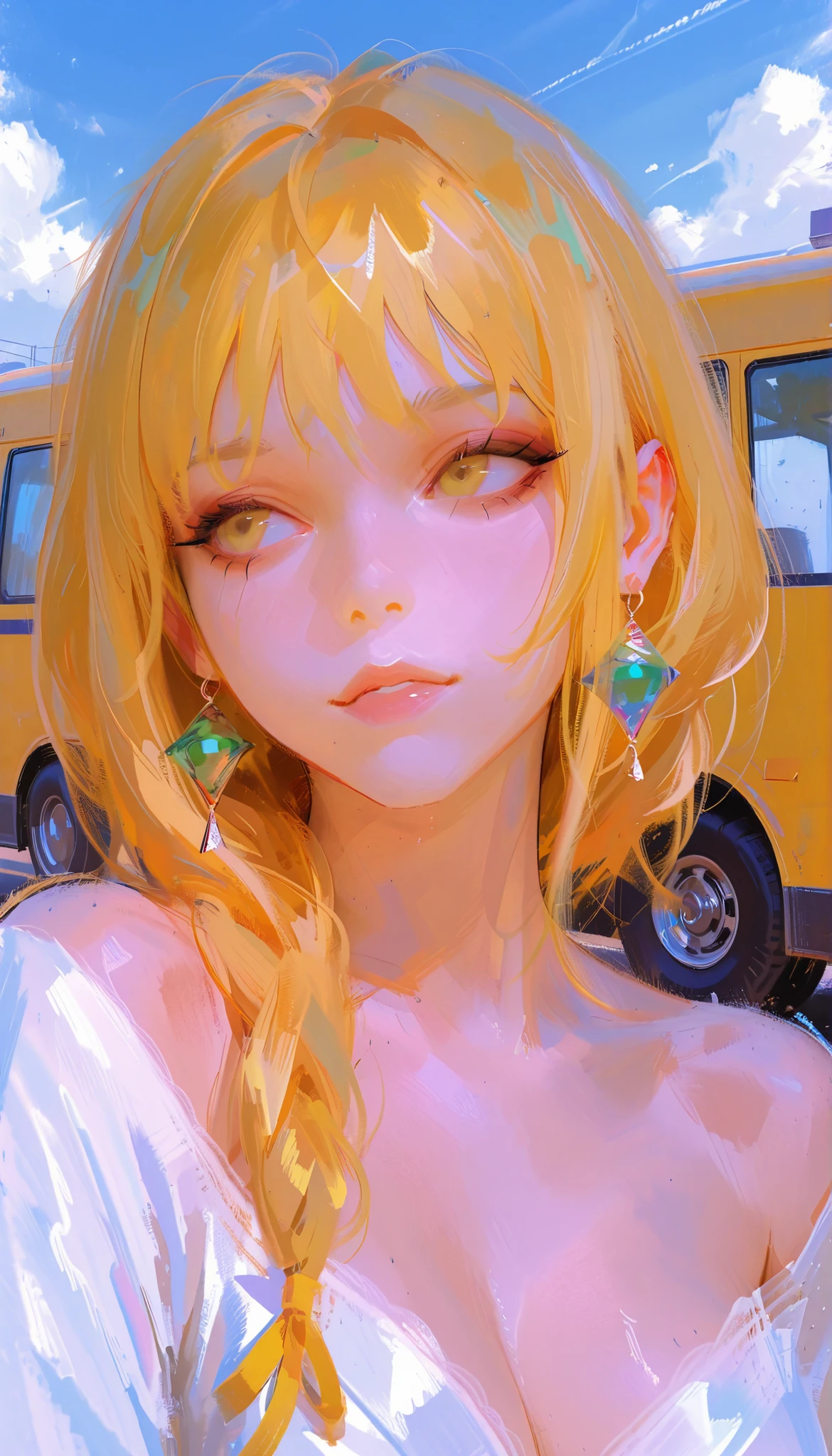 Close-up of a woman dressed in blue and yellow, portrait of Chunli, portrait of Chunli, Chunli, Chunli, Chunli, waytech bus, Ross Tran 8k, Art Gem and Eighty Geylang, artgerm(Artgerm)and Ilya Kuvshinov, イリヤ・クフシノフと artgerm