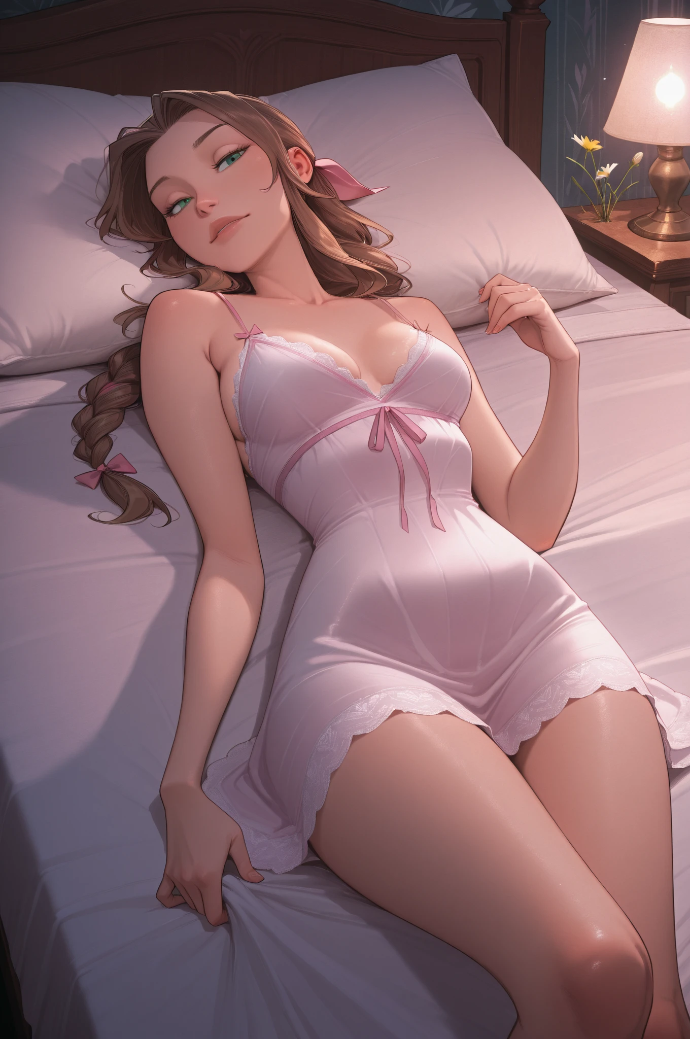 queen, a goddess, A glorious sunrise, aura, glow, multi-colored bright aurora borealis, Spectrum Rainbow,Colored feathers, In a chic, lavender white mint hair,  pastel, mixed-language_SMS, (beautiful and clear background:1.2),, fantastic paintings , olhos altamente detalhados, crystals,   outer space, galaxy, Gorgeous hair, Background Flora Peony, poppy, hydrangea, Plants. Loving. Love. ultra detailed hair, Best Quality, hig quality, high resolucion, detail enhancement, ((most beautiful image in the world)), Masterpiece, Best Quality, High Quality Detail Enhancement, ((most beautiful image ), Shiny hair, Ultra chic lace panties, Stampa Flores, art by stjepan sejic, art by j scott campbell, art by guillem march, art by citemer liu, 4k, high resolucion, comic book character, comic, high quality detailed,   style of ::2.0 comix illustration style,tatoon style, hig quality, high resolucion, detail enhancement, 8K, HD, Best Quality, hig quality, high resolucion, detail enhancement, 8K, HDR, Sharp focus, Ultra Detailed, perfect  lighting, Curvy Body, Lush , Curvy big , On Bed, high heels,, sparks, Stars, The Cycle of the Stars