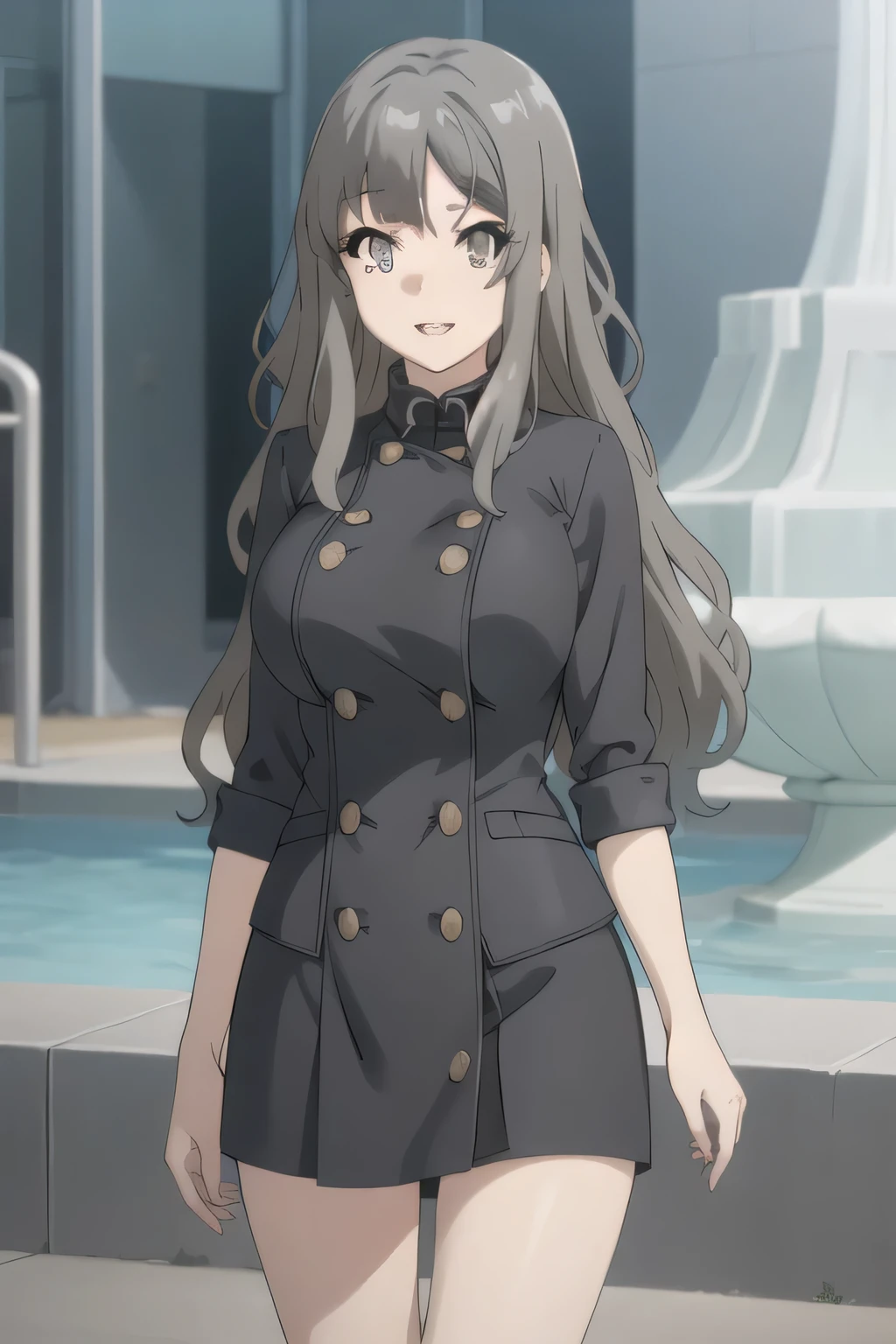 can you draw facial expressions more clearly, clearly, and delicately in vivid colors，can a 30-year-old adult draw sharp face，and slender even with huge breasts，Beautiful tall woman with beautiful legs，they look at me and smile，Can you focus，smiling Yang，Big breasted college student，skirt，boots，face trimming teeth prohibited， Clearly  ,teeth。，Alone，a face that can stand on a fountain square and draw sharply，Official anime CG，A woman with long waves even if she teeth slender and has big breasts,Beautiful legs，amazing thighs ，anatomically accurate hand and foot details，a face that can stand on a fountain square and draw sharply，draw bigger breasts，下から黒いパンティが Clearly  ，I need an anime CG,Can you draw more and more in costumes with huge breasts,