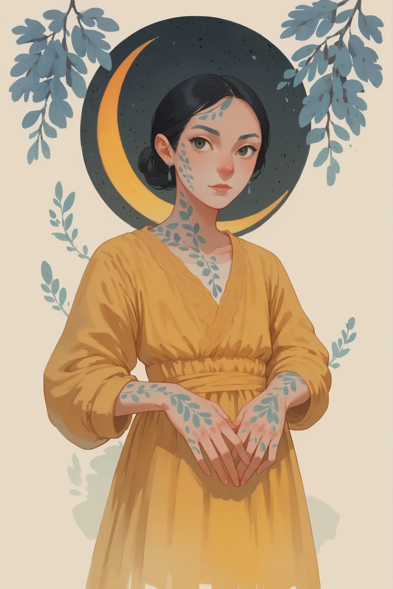 score_9, score_8_up, score_7_up,1girl, darkrealmone:1.5, flat painting, msmln, character sheet, extreme angle pov,, dynamic pose, standing on a white background:1.5, 2d art, flat illustration, thick gouache painting, perspective, fadding depth, cnrmn style