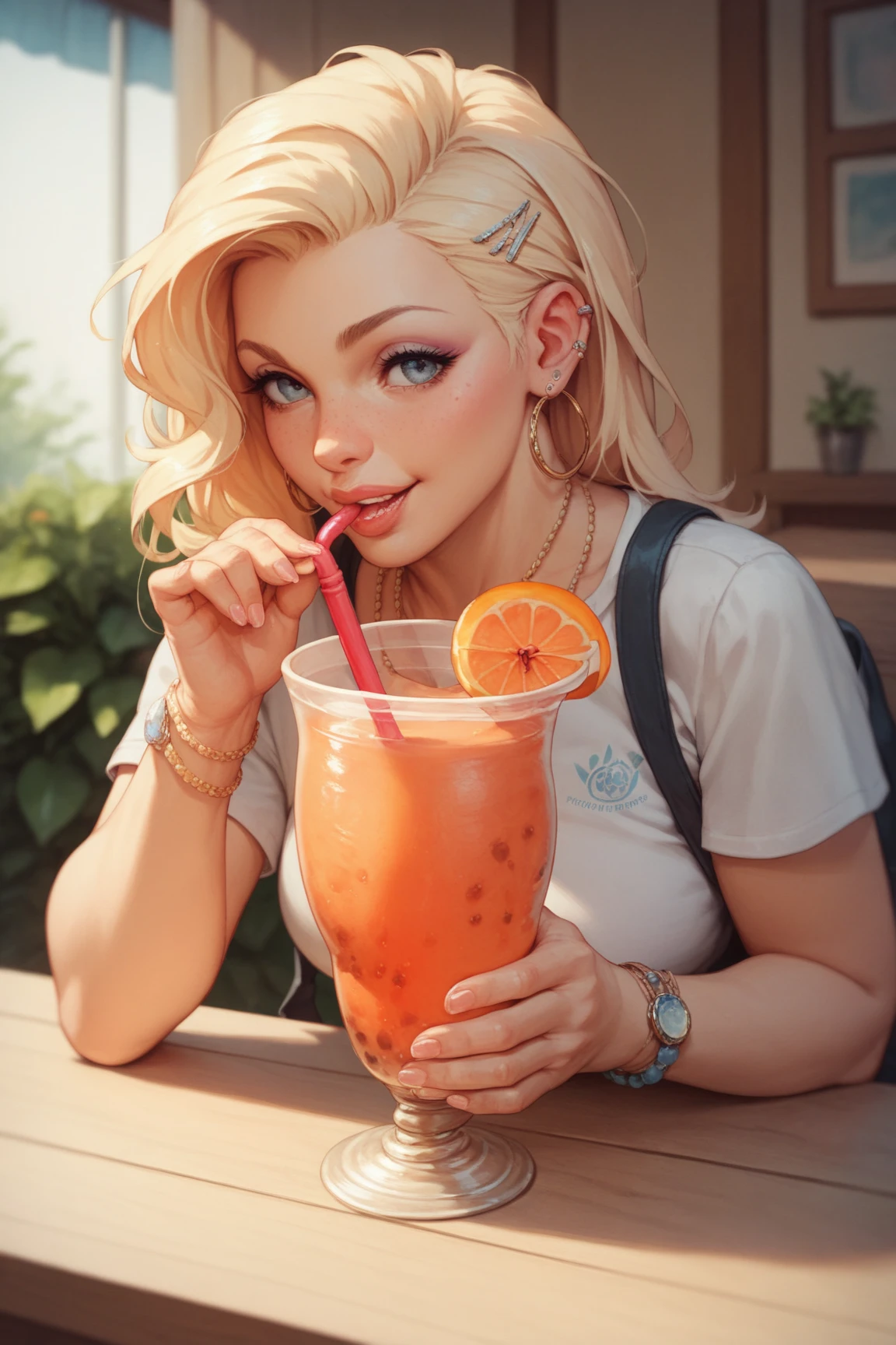 elsa disney , bimbo big  dressed as a princess  artgerm and atey ghailan, beautiful digital artwork, photorealistic disney, amazing wallpaper, in style of disney animation, disney art style, cute detailed digital art, alena aenami and android jones, artwork in the style of guweiz, portrait of elsa of arendelle