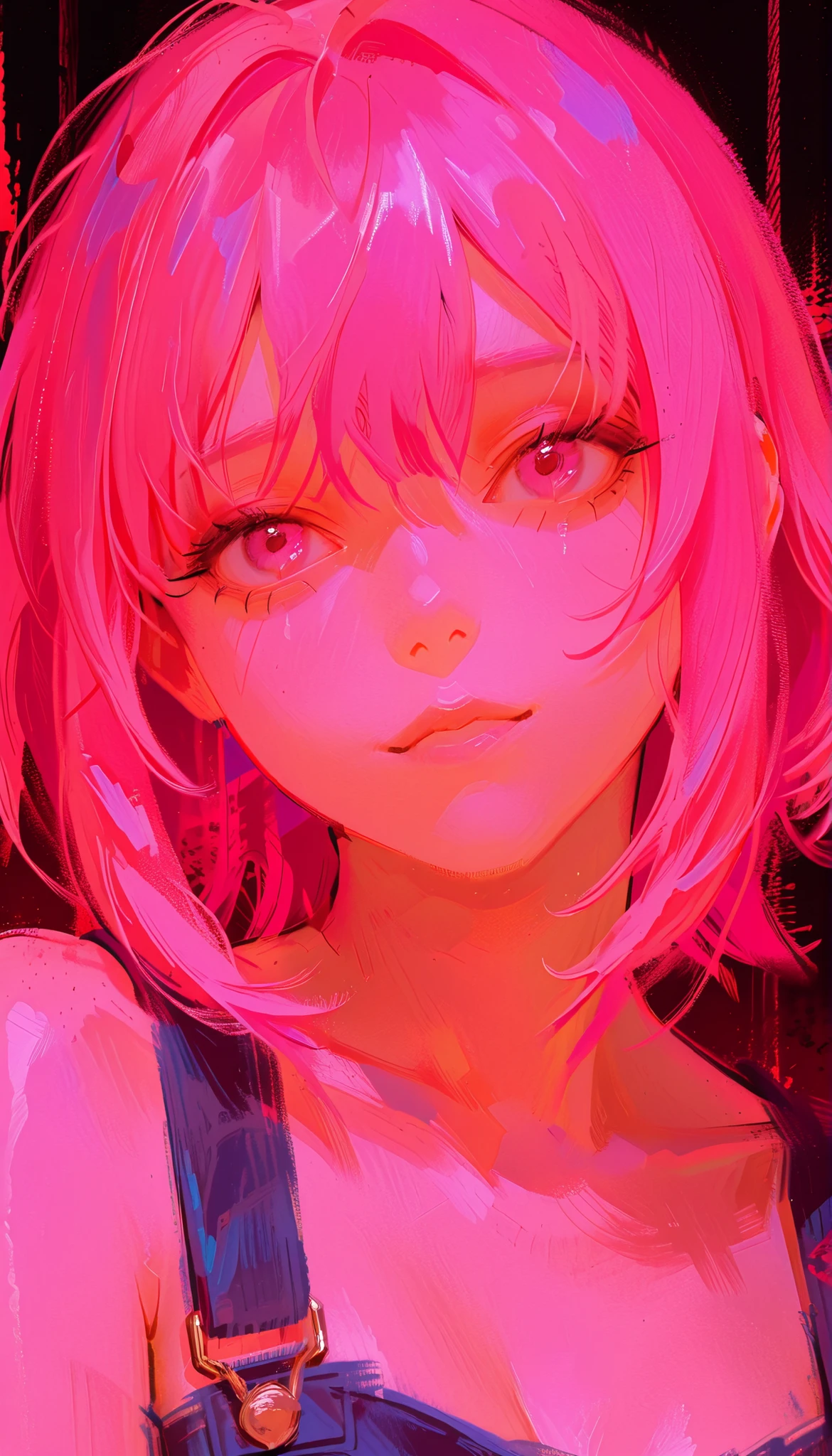 } This vivid image features a close-up of the eye, Pop Art Style. The focus is intense lighting that almost fills the entire display, fine eye, の下半分にはMagenta色の大きな水しぶきがあり、, the colorful irises showing various colors from blue to pink are fascinating. The eyelashes are clear and dark, enhances the dramatic effect. This image uses an impressive cyan color palette, Magenta, とイエローをPop Art Style, creates a high-contrast expression. The hair is painted in bright cyan, It surrounds the eyes with、dynamic, Flowing Lines. and the skin around the forehead are mostly light, and is expressed in light yellow with、halftone details incorporated as a representative hue, Incorporated as a representative hue of. x} The composition is asymmetrical but balanced, with a large splash of Magenta in the lower half of the frame. The overall vibe is bold and energetic。, creates a modern and artistic sense.