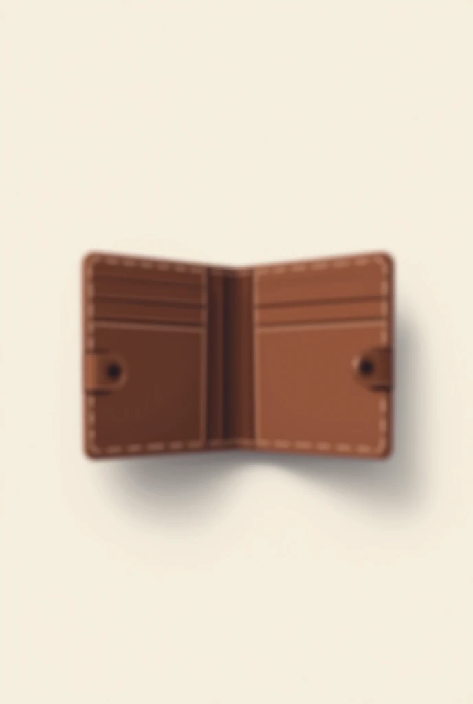 Wallet Clean Empty An empty minimalist wallet, open and flat, viewed from above - SeaArt AI