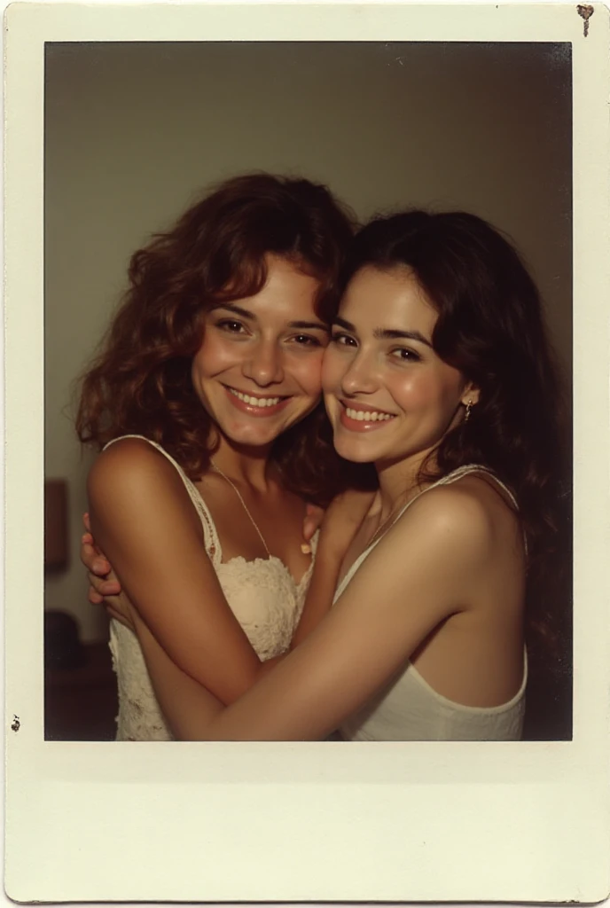 best resolution, 2heads, young woman with two heads, short brown hair, smiling, headband ribbon,  white sleeved dress, holding up champagne glasses, curtain background