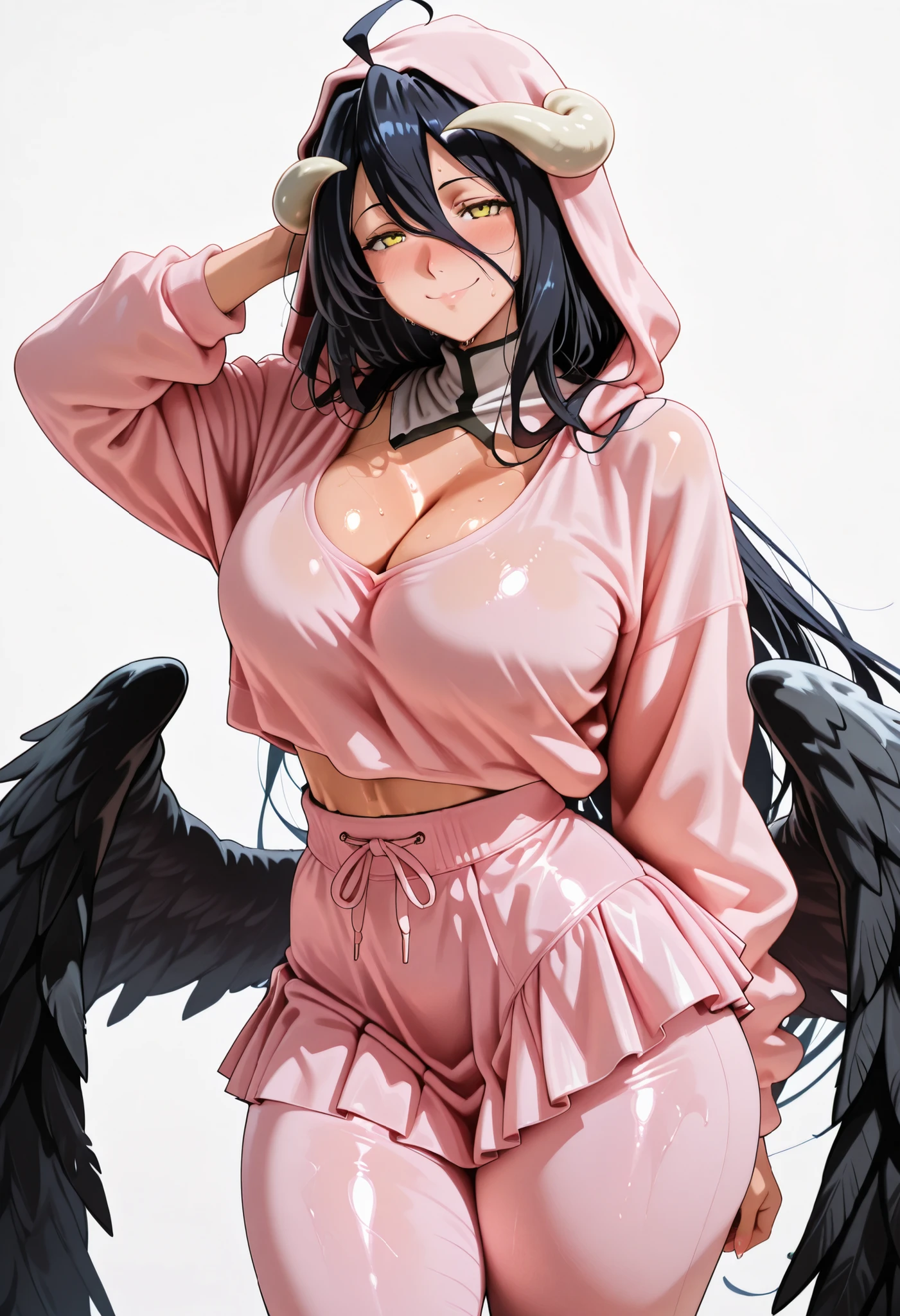 Mature Woman,Albedo from overlord, large breasts,, large breasts,, , blush, smile,,,, looking at viewer,, , smile, blush,, ,,, NICE LEGS,, POUT FACE, NOSE BLUSH, HARD BLUSH,, large breasts,, thick thigh, thick thighs, nose blush, shiny legs, shiny body, shiny hair, clear skin, clear body, sweat, sweaty, sweaty:1.3, looking at viewer,., solo,, white background, empty background, STANDING, POSING, BIG BREASTS , shiny skin, shiny hair, shiny body, clear body, white background, empty background, ,, , DYNAMIC POSE , white background, empty background, BAGS UNDER EYES, LARGE BREASTS,, STANDIN UPRIGHT, COWBOY SHOT, POSING, cleavage, CLEAVAGE, BIG ASS, shiny skin, shiny hair, shiny body, clear body, white background, empty background, standing, nice legs, looking at viewer, nose blush, shiny legs, shiny body, shiny hair, clear skin, clear body,, solo, thick thigh, thick thighs, solo, female, large breasts,pink hoodie, pants under skirt, pink skirt, pink pants,pink hoodie, pants under skirt, pink skirt, pink pants,