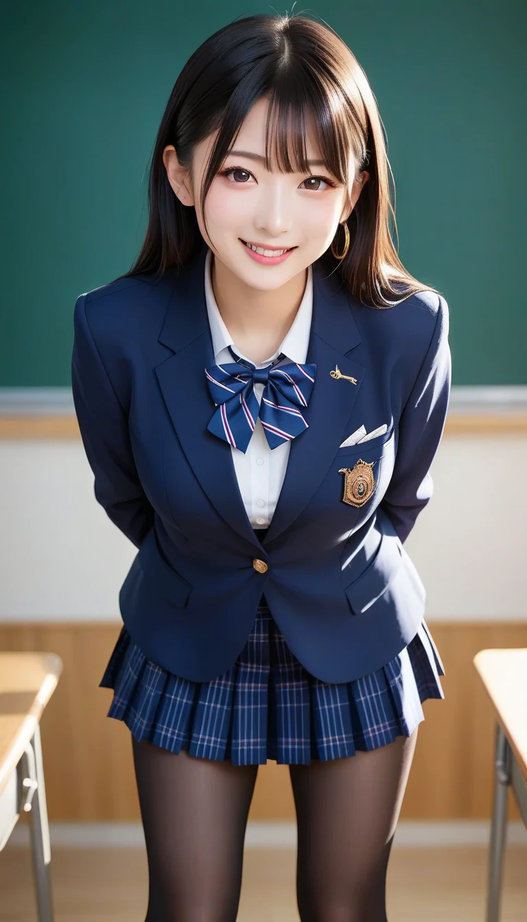 Ulchan-6500-v1.1, (RAW photo:1.2), (realistic:1.4), beautiful detailed girl, very detailed eyes and face, beautiful and fine eyes, That's ridiculous, incredibly That's ridiculous, huge file size, Super detailed, High resolution, very detailed, highest quality, masterpiece, Kemomimi, ((Japanese girls' high school uniform)), figure, very detailed, cg, unified, 8k wallpaper, wonderful, small details, masterpiece, highest quality, very detailed cg uniform 8k wallpaper, face light, movie lighting, 1 girl, 16 years old, ((dynamic pose))), (), (half), (pantyhose), (sitting in the classroom))