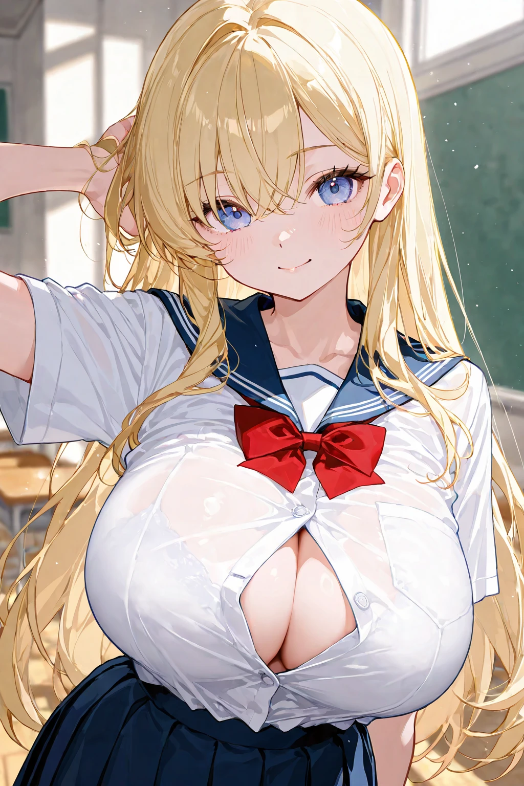 (8k, RAW photo, best quality, masterpiece, soft cinematic lighting, soft color:1.4),(POV,from above:-0.0),(from below,ceiling:-0.0),( looking at camera:1.5),(beautiful eyes focus,Close-up beautiful eyes:1.5), (realistic:1.2), (dark old japanese room,yukaku,flower picture background:1.6), (solo, mature woman,19years old,super beautiful face,super detaild beautiful eyes :1.5), (sailor uniform,low-cut miniskirt:1.3),(show off :0.5), (embarrassed,red Cheeks:1.25),long hair, {{slicked back hair}}, white blonde color hair, clean skin, (smaller :0.5),(coverd :0.8),(sagging huge long wide heavy ,puffy :1.5),(under boob:1.7), (thick, curvy:1.3),(very skinny:1.5),(temptation pose:1.7),(open mouth:1.1),(kneeling:-0.0),