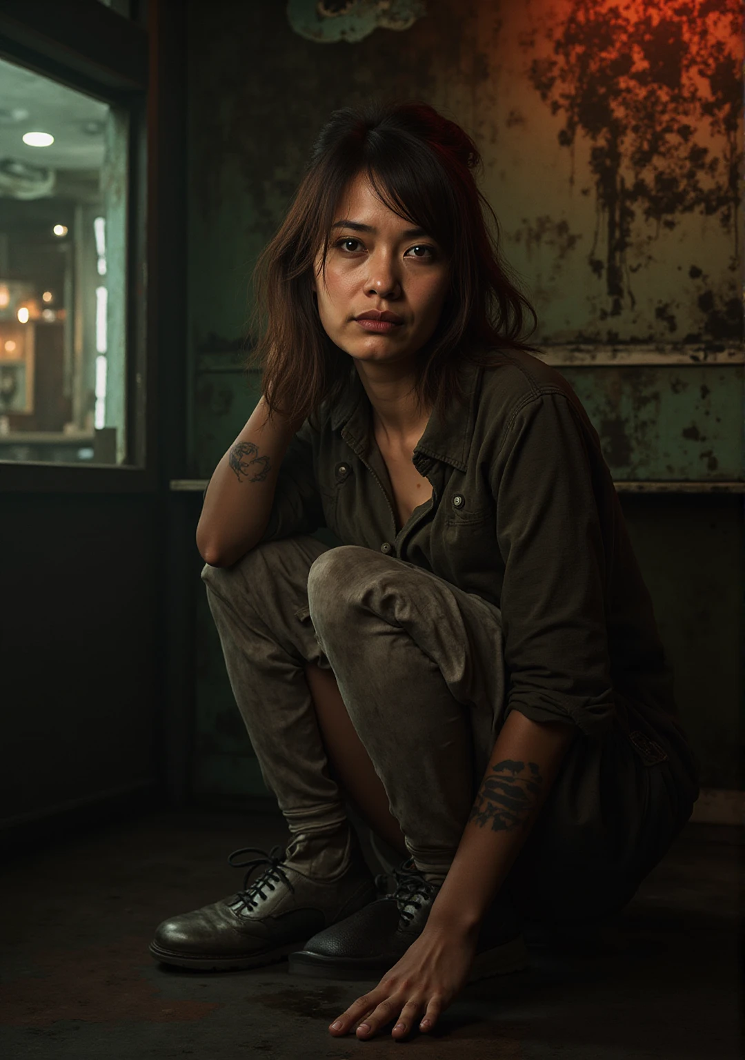 Lopsided Expression Subject & Identity: female, 45 years old, Thai, bored museum curator ...