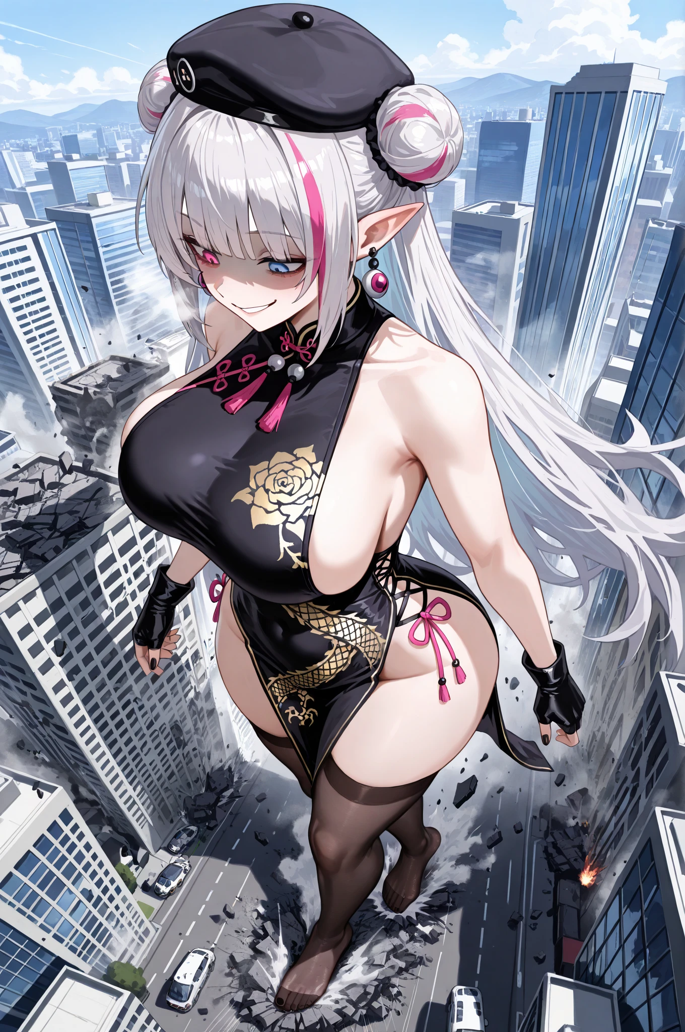 1girl,(plugsuit:1.3),large breasts,  <lora:FormidableSwimsuit[formidableswim,blue_bikini]V1-000004:0.8>,outdoors,street,building, cowboy shot,