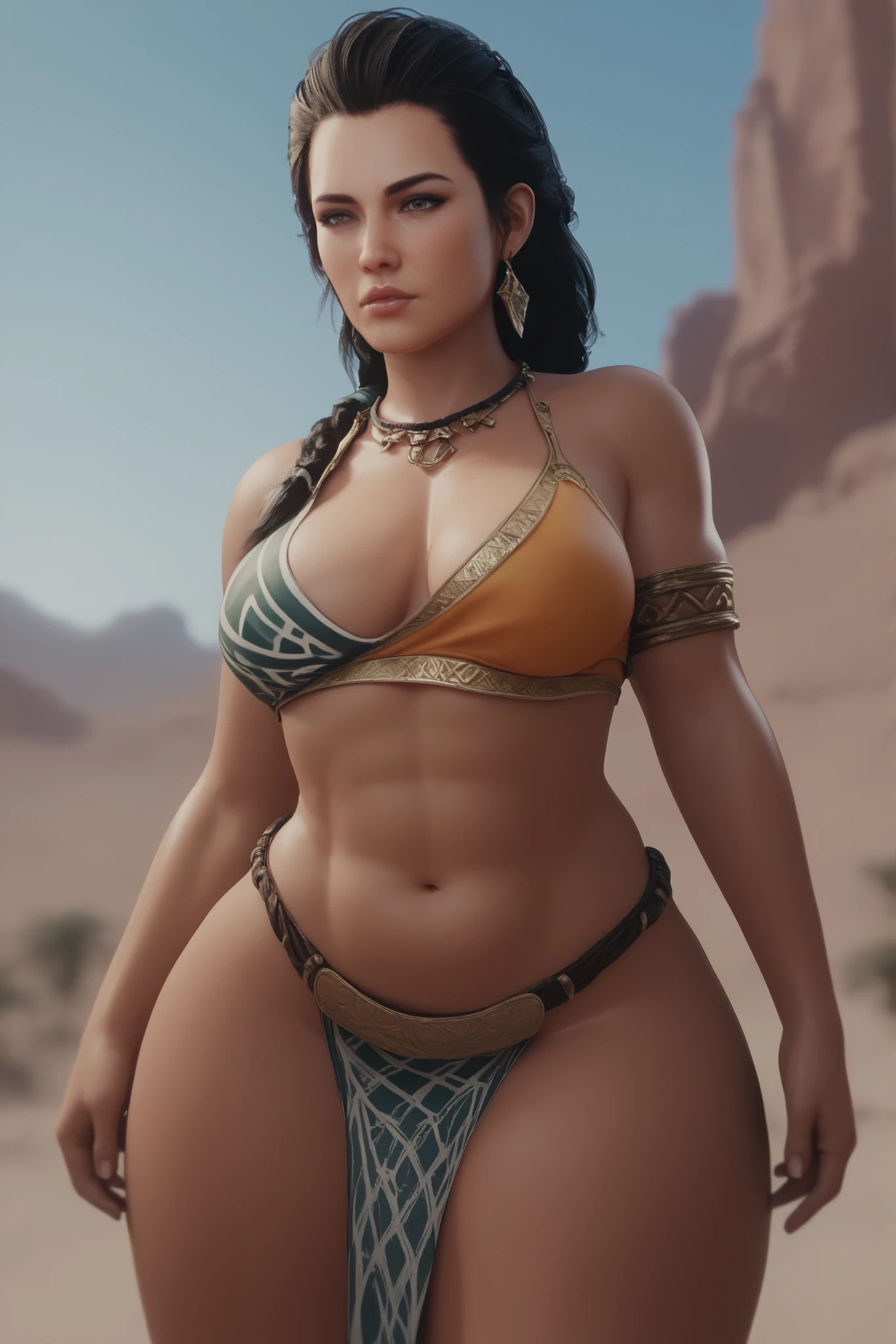 score_9, score_8_up, score_7_up, cowboy shot,
BretonnianProphetess, mature woman, voluptuous, thick thighs, headress, hat,
looking at viewer, blush, small smile, , aroused, lidded eyes,
, beach,
<lora:BretonnianProphetess:0.8>