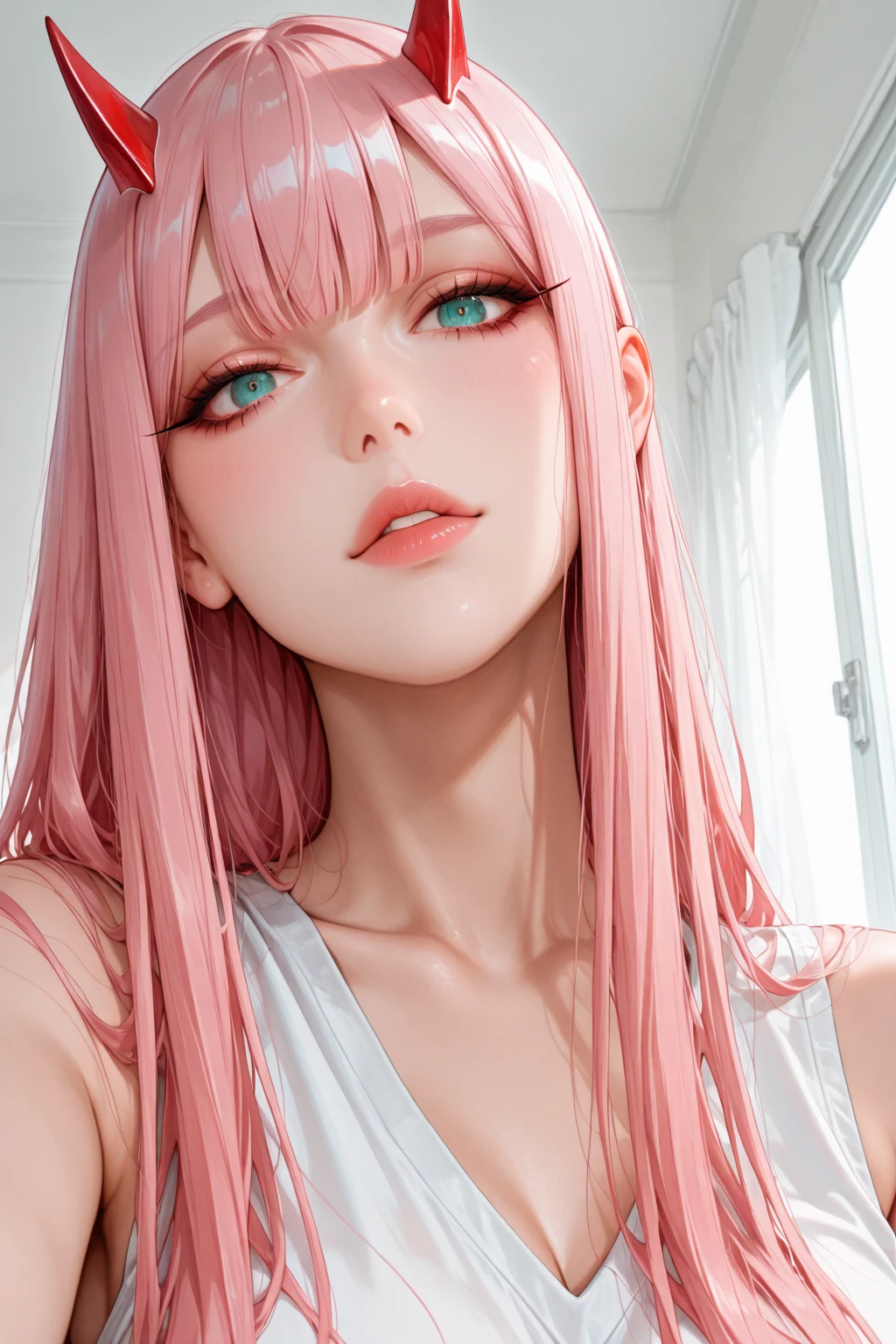 223yo, Skinny blonde girl, young, teen, in her bedroom, (highly detailed background, bedroom), wearing a crop top and jeans, pretty face, pink lips, cute, sweet, innocent, beautiful lighting, alone, shy, highly detailed face, (ultra realistic), realistic skin, makeup, lip filler, big pink bimbo lips, (bimbofication), cleavage, big ass, ((highly detailed face, detailed eyes, eye contact) seducing the camera 