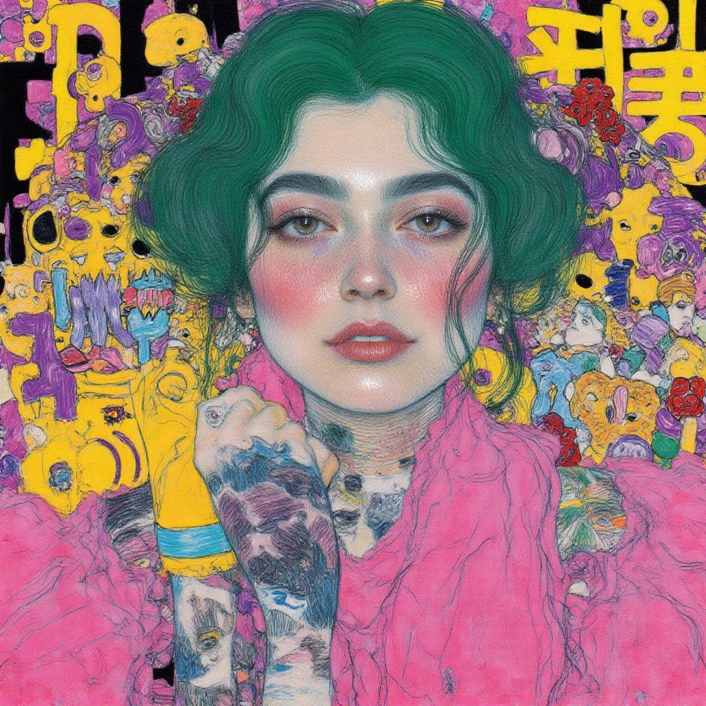 samdoesarts style drunk beauty plays the delirious person in the sandman, (Colorful soap bubbles that create hallucinations), author:Jeremy Mann, By Sandra Chevrier, author:dave mckean、richard avedon 和 maciej cuciara, Punk Rock, girl, High Detail, 8K