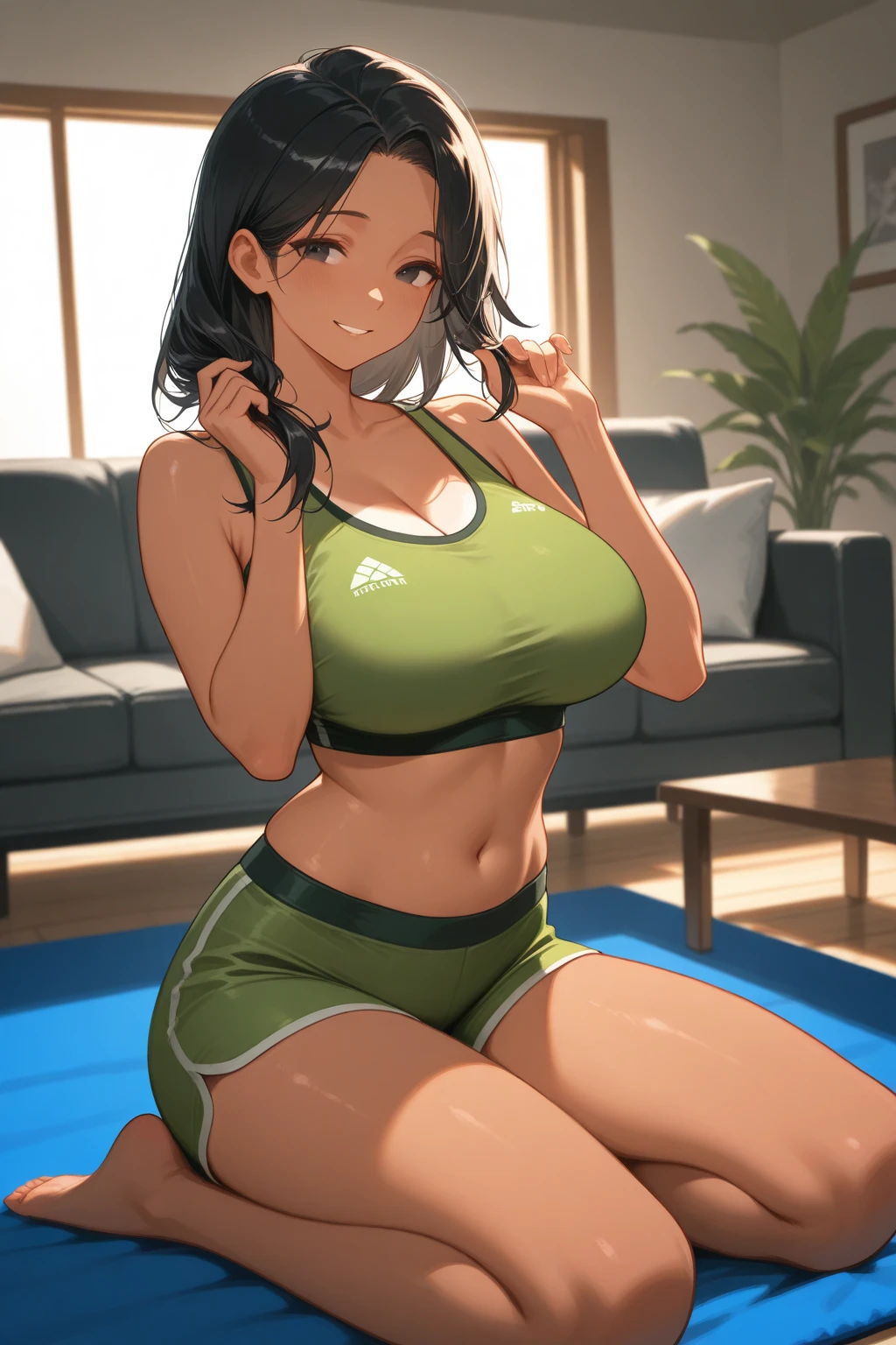 a school girl smoking cigarettes rapidly while masturbating, the cigarette ash is very long, sucking very hard on the cigarette, gym girl, pain, agony, busty