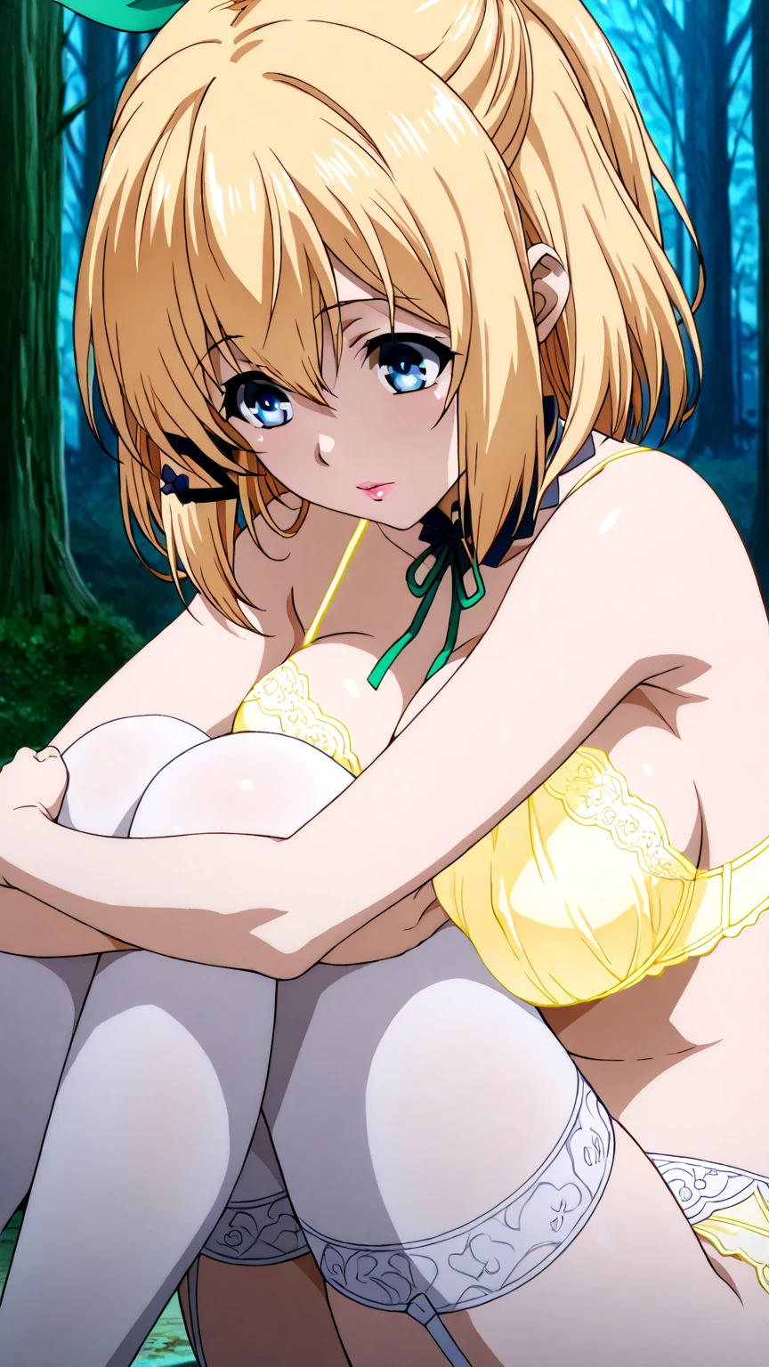 (masterpiece, best quality, very aesthetic, ultra detailed), intricate details, official style, anime, 4k, anime style,
z23, 1girl, solo, bangs, short hair, blue eyes, purple eyes, brown hair, light brown hair, hair between eyes, blush, smile, open mouth, sidelocks, hat, beret, hair bow, bow, ribbon, hat bow, iron cross,
(nude, completely nude:1.1), large areolae, puffy nipples, medium breasts, vulva, pussy, pussy juice, pubic hair, female pubic hair, colored pubic hair, stomach, collarbone, navel, bare shoulders,
lying, on stomach, upper body, looking at viewer, shadow, outdoors, grass, flowers, field, flower field, sunlight, sky, blue sky, <lora:Z23_XL:1>