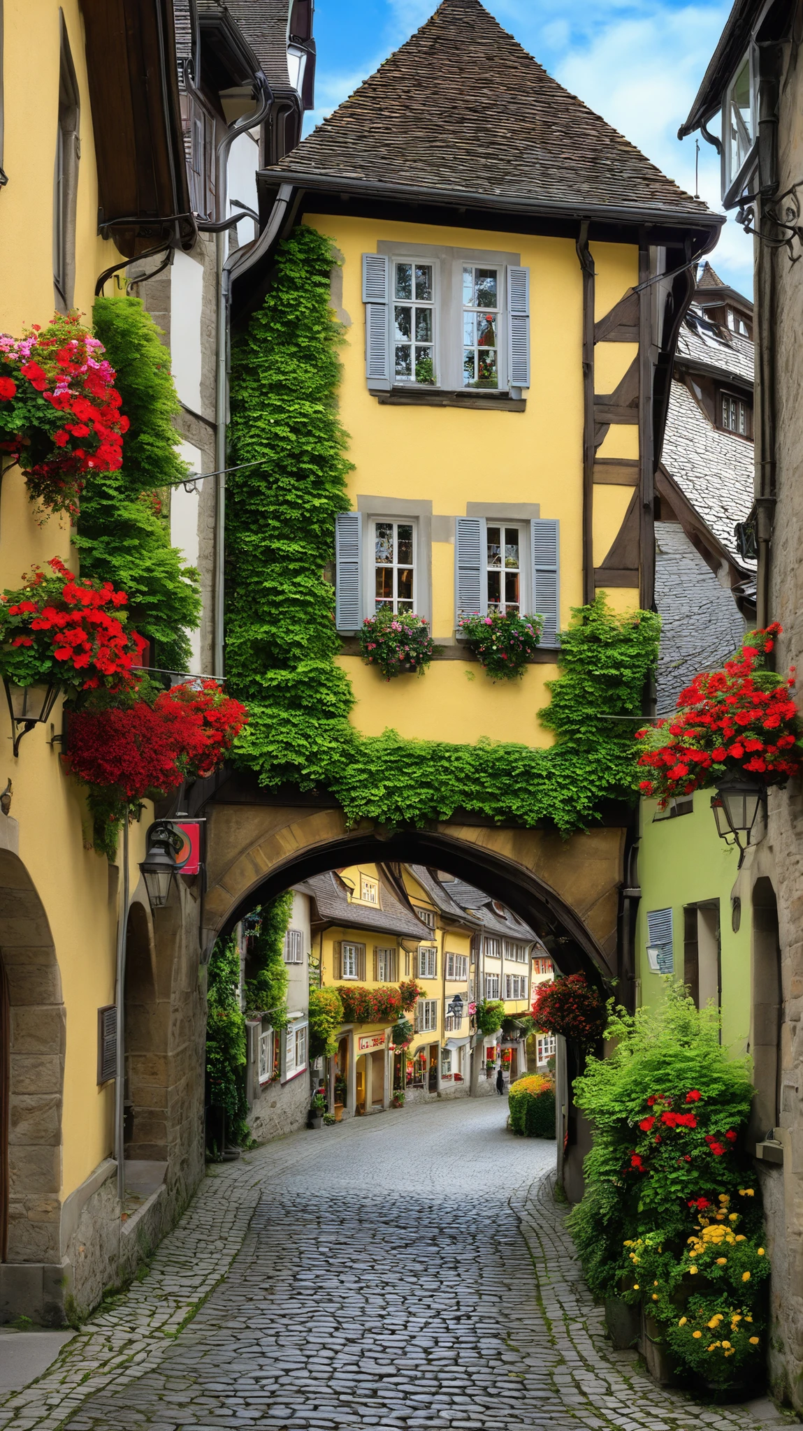 high-definition images、Stein am Rhein on the Rhine、Switzerland's most beautiful small town、Beautiful cityscape on cobblestone streets