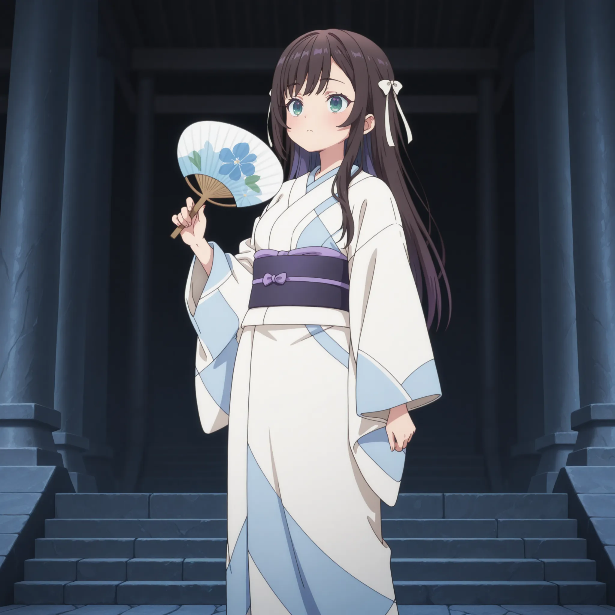 Kimono & Papierfächer Anmut