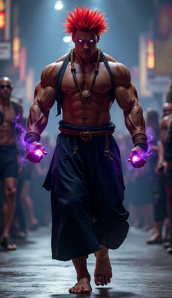 Cosplay realista de Akuma gerado por IA
