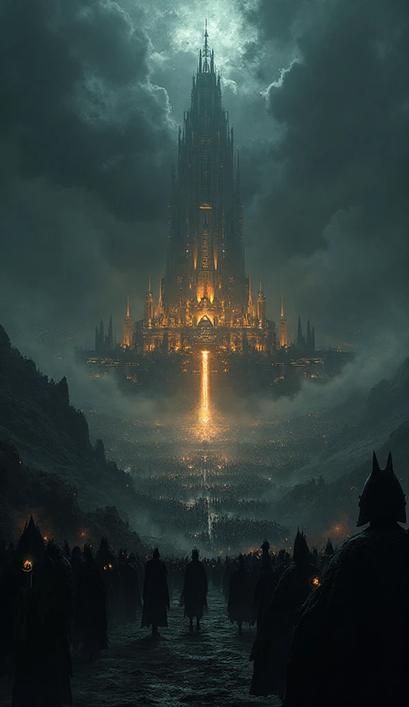 big holy city of templar on a lake