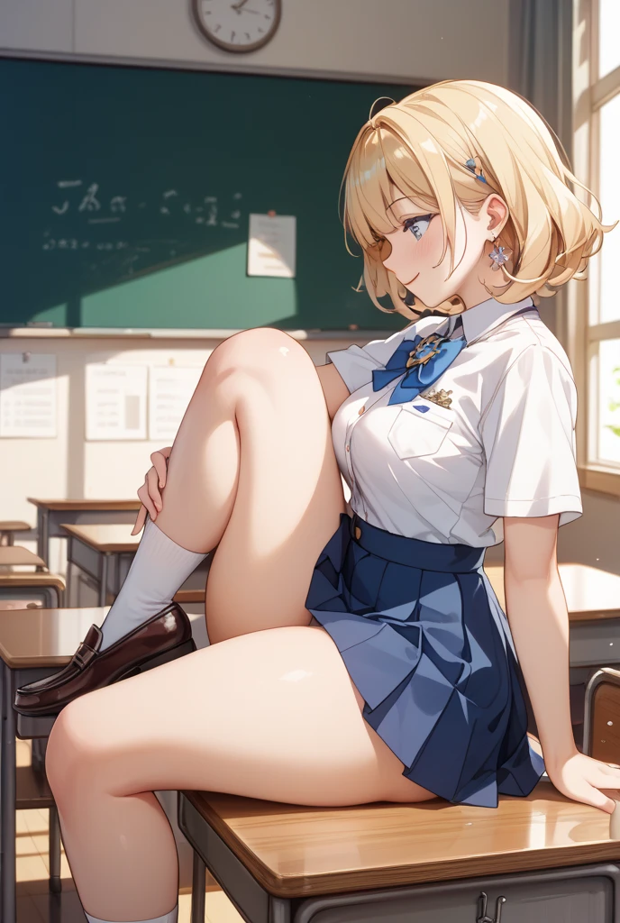 Super Resolution、
(Lively:1.3)、( is leaking)、(Urinating)
(One slim girl)、Stylish girl、Huge :1.5、Short Hair Shiny Lip Gloss、(squat:1.5)
Thighs、Earrings、(I can see her panties)
(Enamel material)、mini skirt、Black high socks: exquisite beauty、Beautiful Face, (Pitch Resuit), In the classroom、Embarrassed face