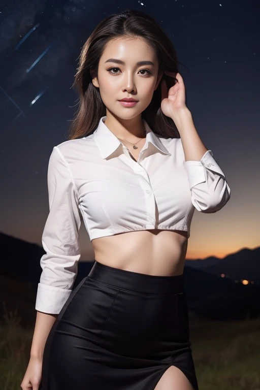 Hair shaking, victory, Long eyelashes, Solid round eye, A faint smile, ears red, direction, Surrealism, shadow, Relief, Stereogram, Standing picture, Throw, Atmospheric perspective, 8K, Super Detail, precise, best quality, The award-winning, Super Detail, Anatomically correct, Ultra HD, Retina, masterpiece, Textured Skin, precise, High Detail, best quality, high resolution, high quality，(Extremely detailed CG unity 8k wallpaper，masterpiece，Highest image quality)，(Delicate light and shadow，This photo is striking，Lens Effects)，Girl in white man costume，Blonde，A parallel universe of the self superman，Wenger，Miracle，gentlemen. turtle，Dynamic poses)，(Excellent details，Excellent lighting effects，Wide-angle view)，(Excellent rendering，Enough to stand out from the crowd)，The focus is on the white Superman lace skirt，complex texture,Various postures