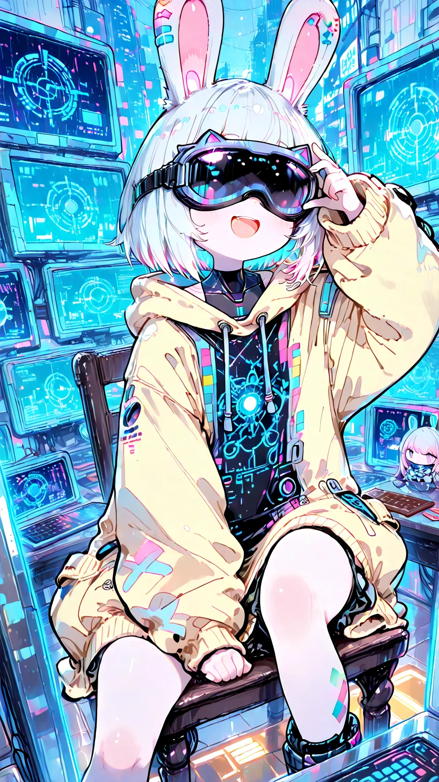 Hacker Rabbit Masterpiece, high detail, clear linework, sharp edges, SD style - SeaArt AI