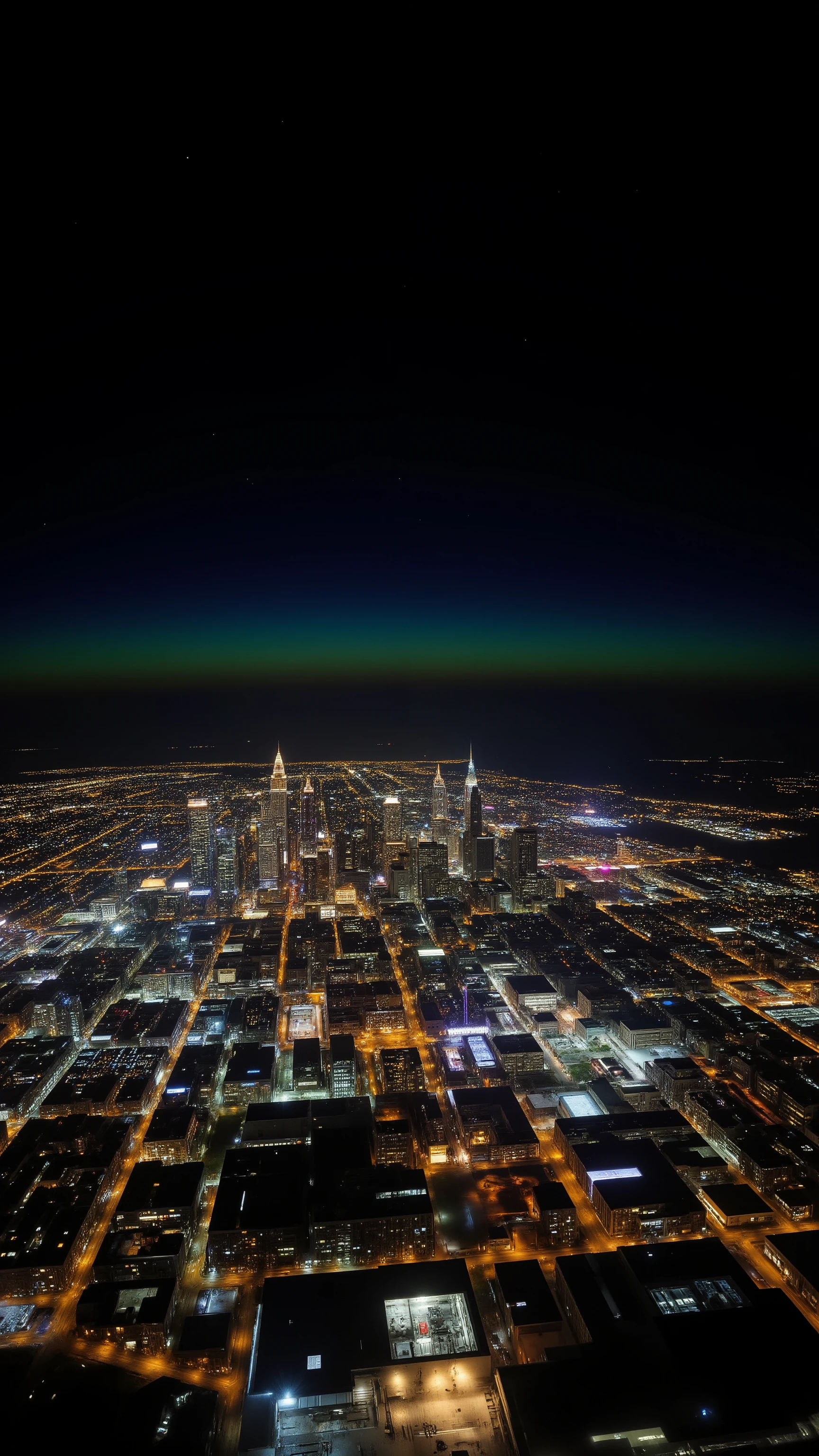 high-definition images、Night view of Dallas from space、outer space、View from the ISS window、Above400㎞、
